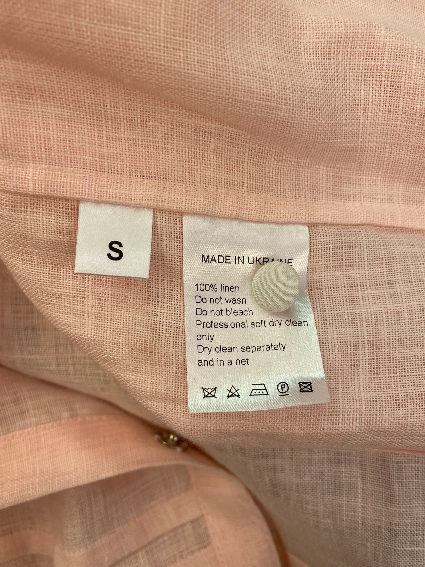 VITA KIN Pink Linen Dress Size S