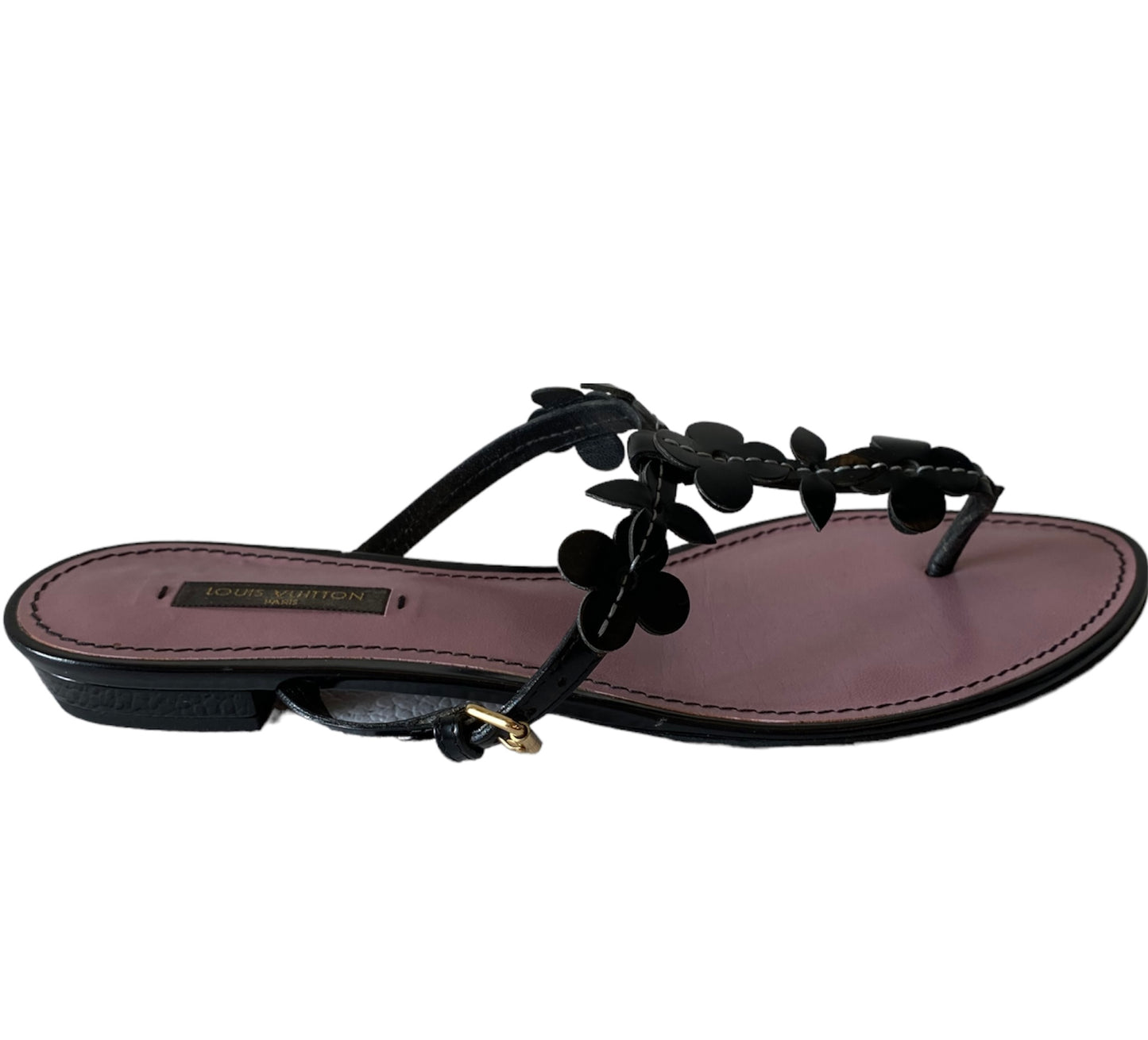 LOUIS VUITTON Leather Sandals Size 38