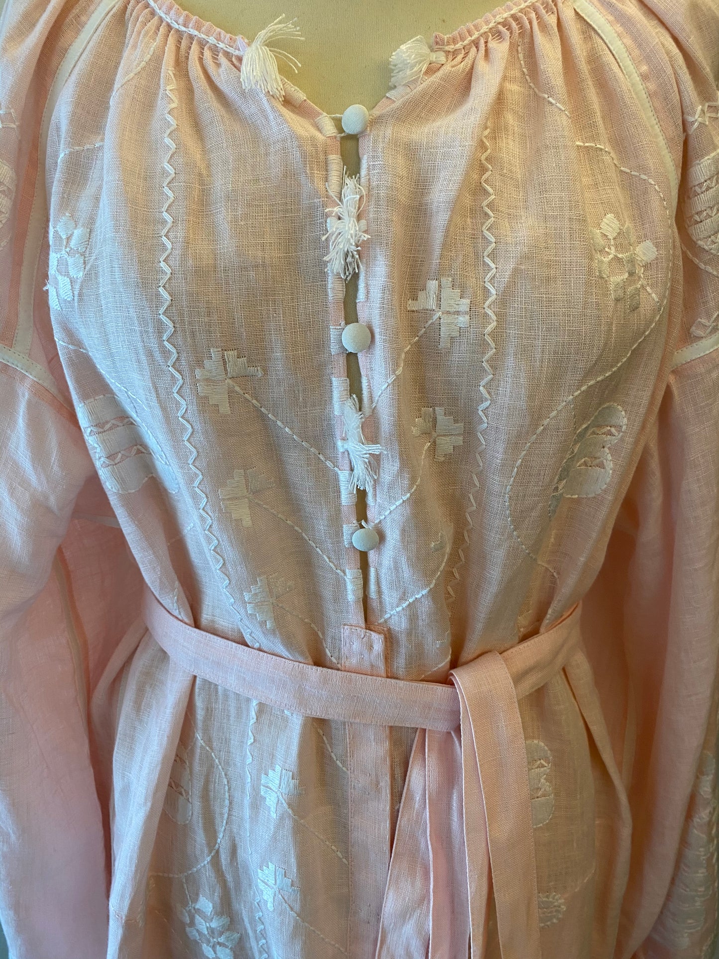 VITA KIN Pink Linen Dress Size S