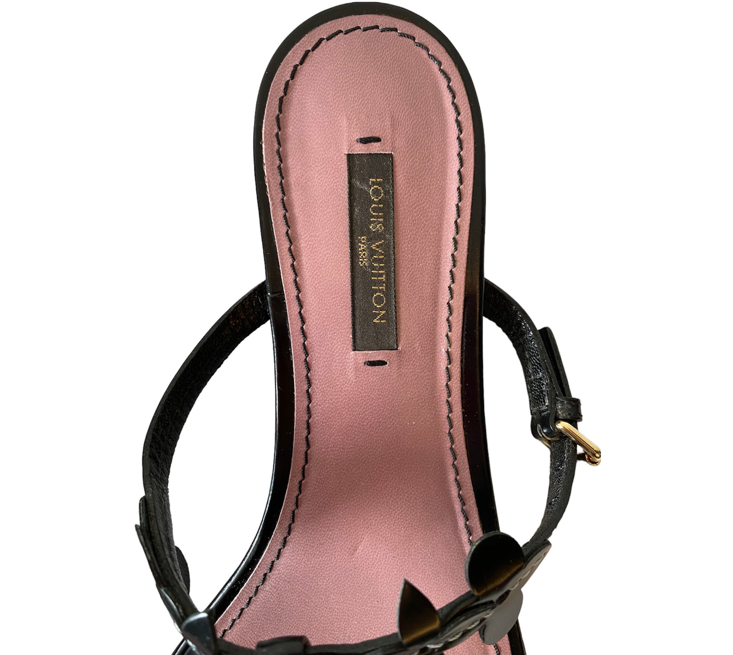LOUIS VUITTON Leather Sandals Size 38