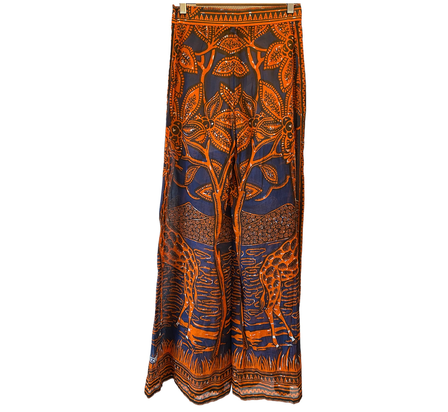 VALENTINO Giraffe -Print Cotton Pants Size S
