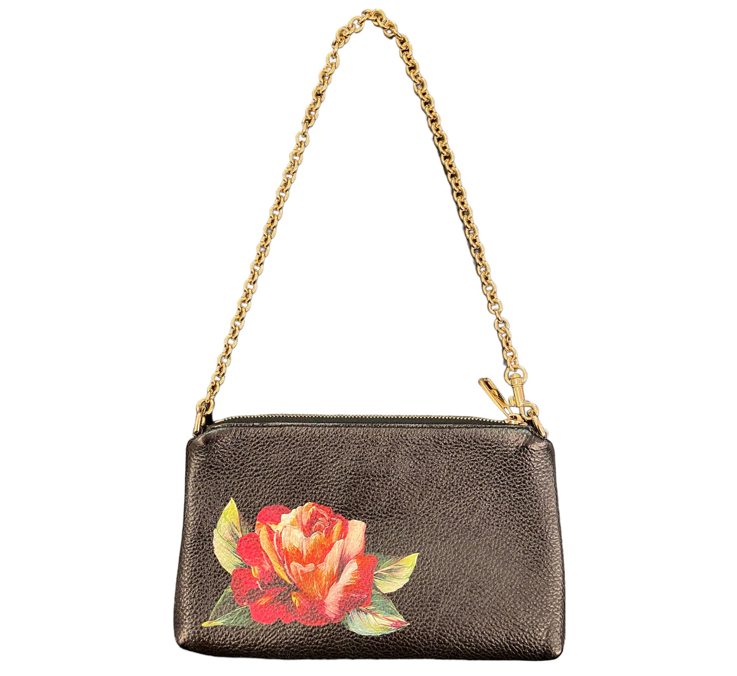 DOLCE & GABBANA Leather Chain Clutch