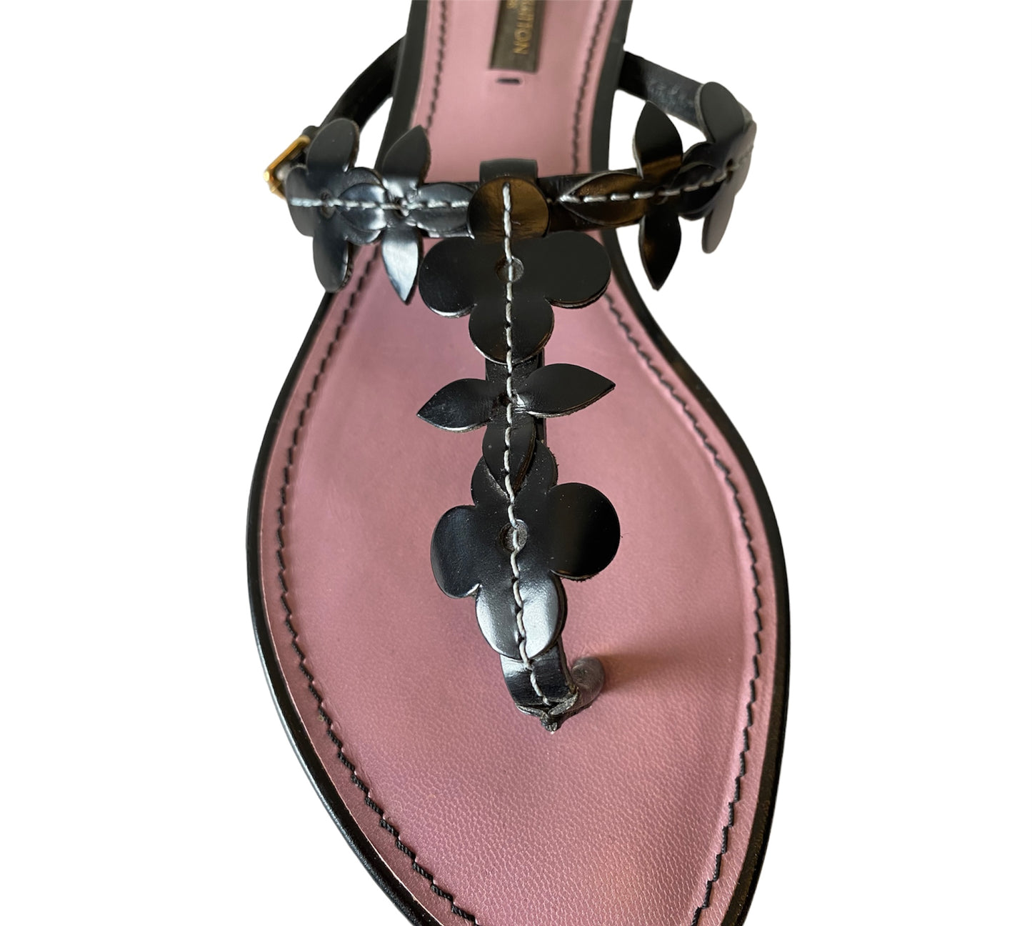 LOUIS VUITTON Leather Sandals Size 38