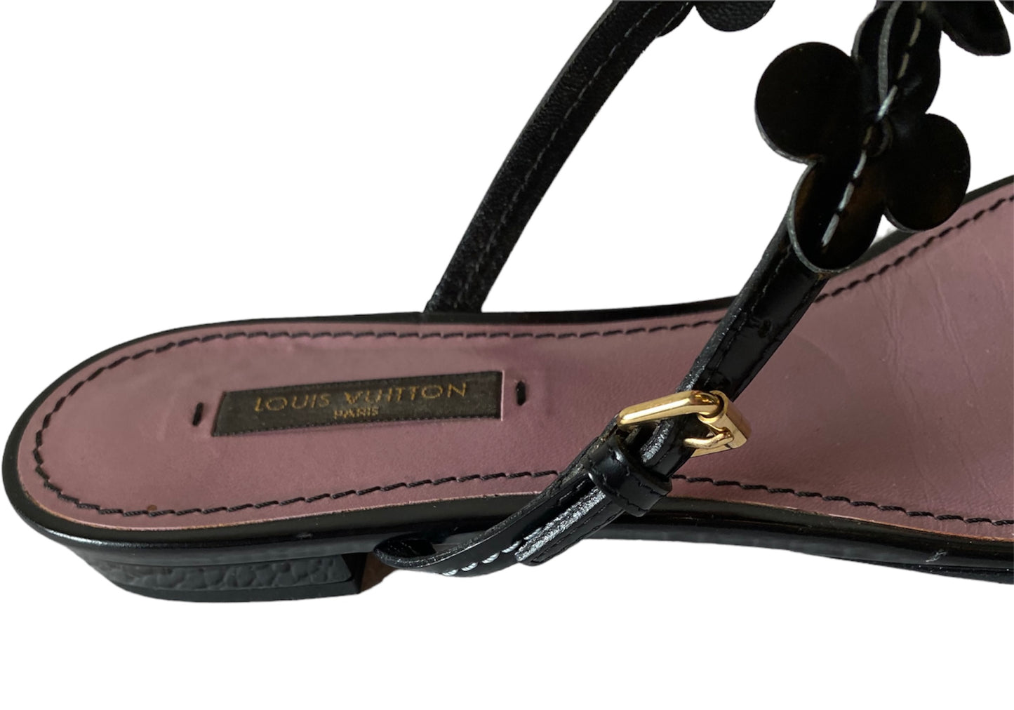 LOUIS VUITTON Leather Sandals Size 38