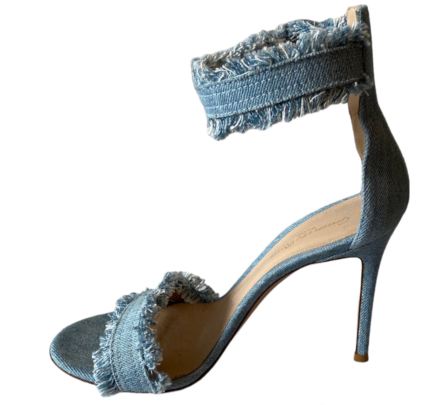 GIANVITO ROSSI Denim Sandals Size 38.5