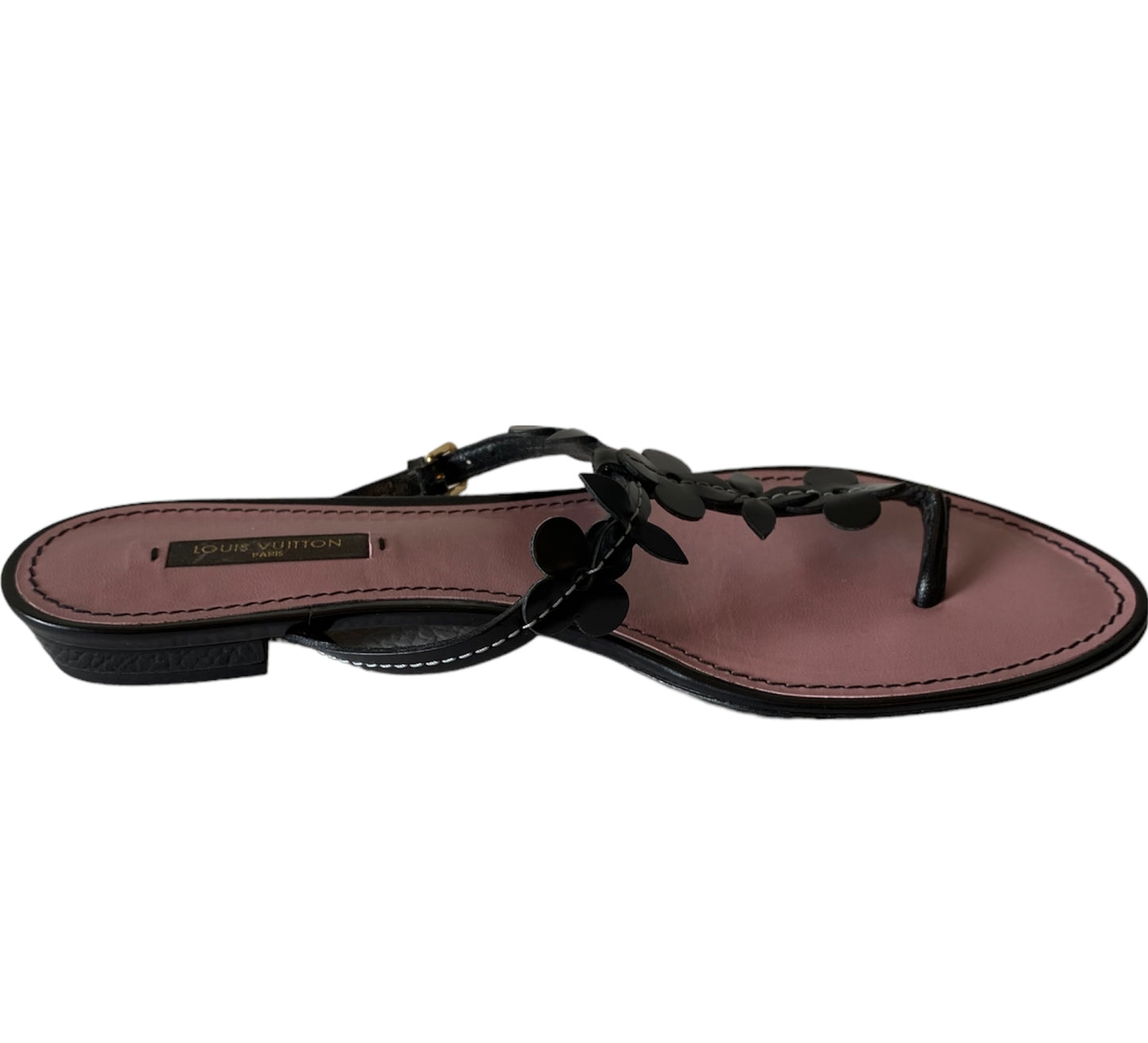 LOUIS VUITTON Leather Sandals Size 38