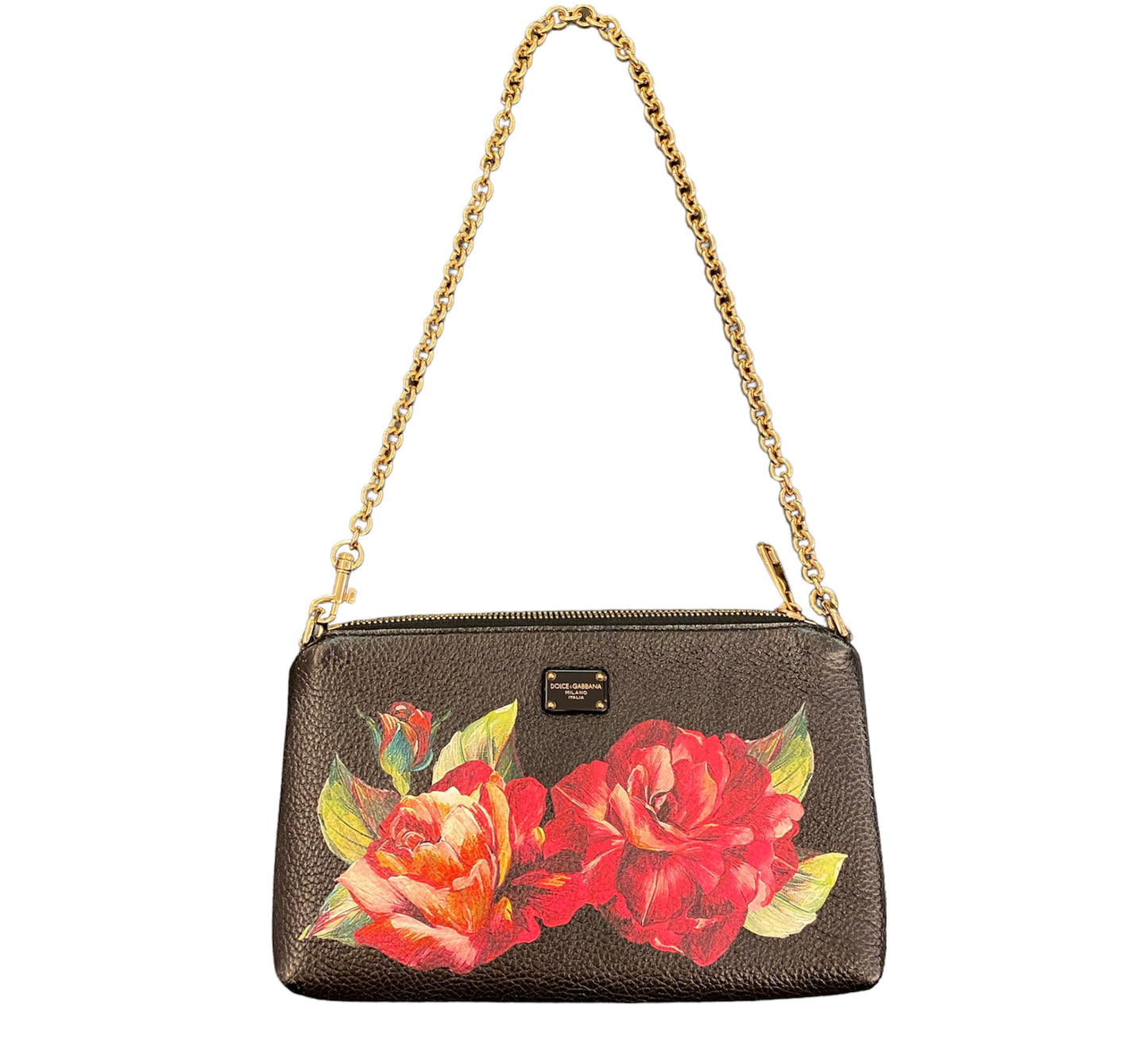 DOLCE & GABBANA Leather Chain Clutch