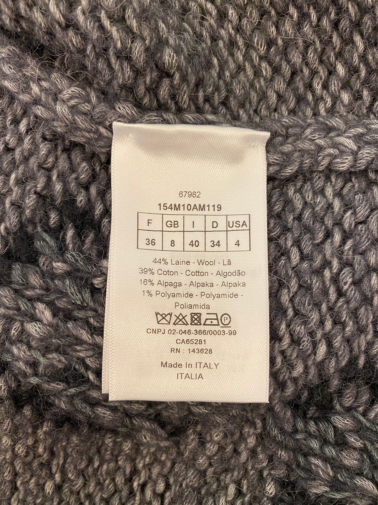 CHRISTIAN DIOR Knitted Wool Cardigan Size 34