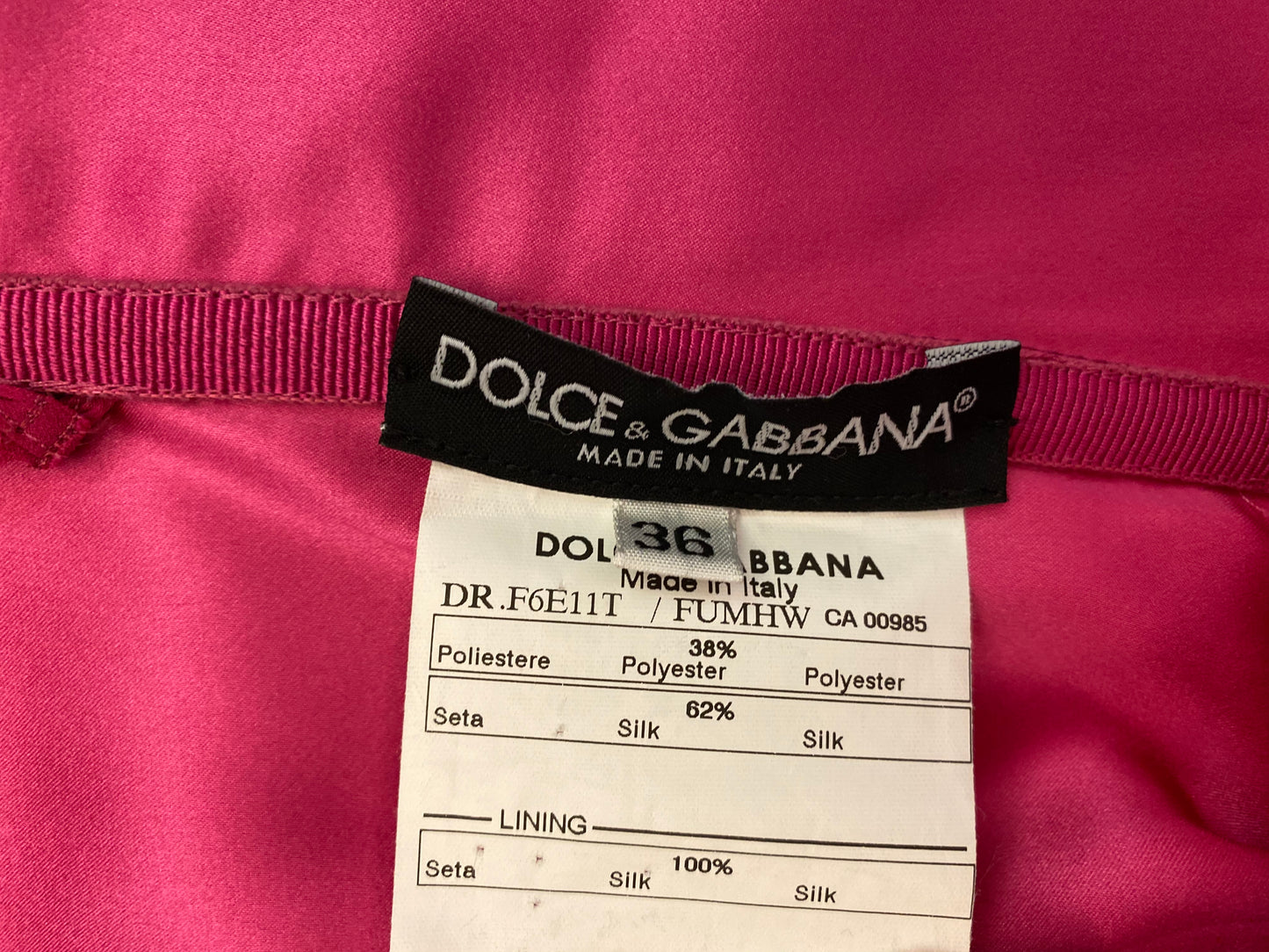DOLCE & GABBANA Silk Dress Size 36