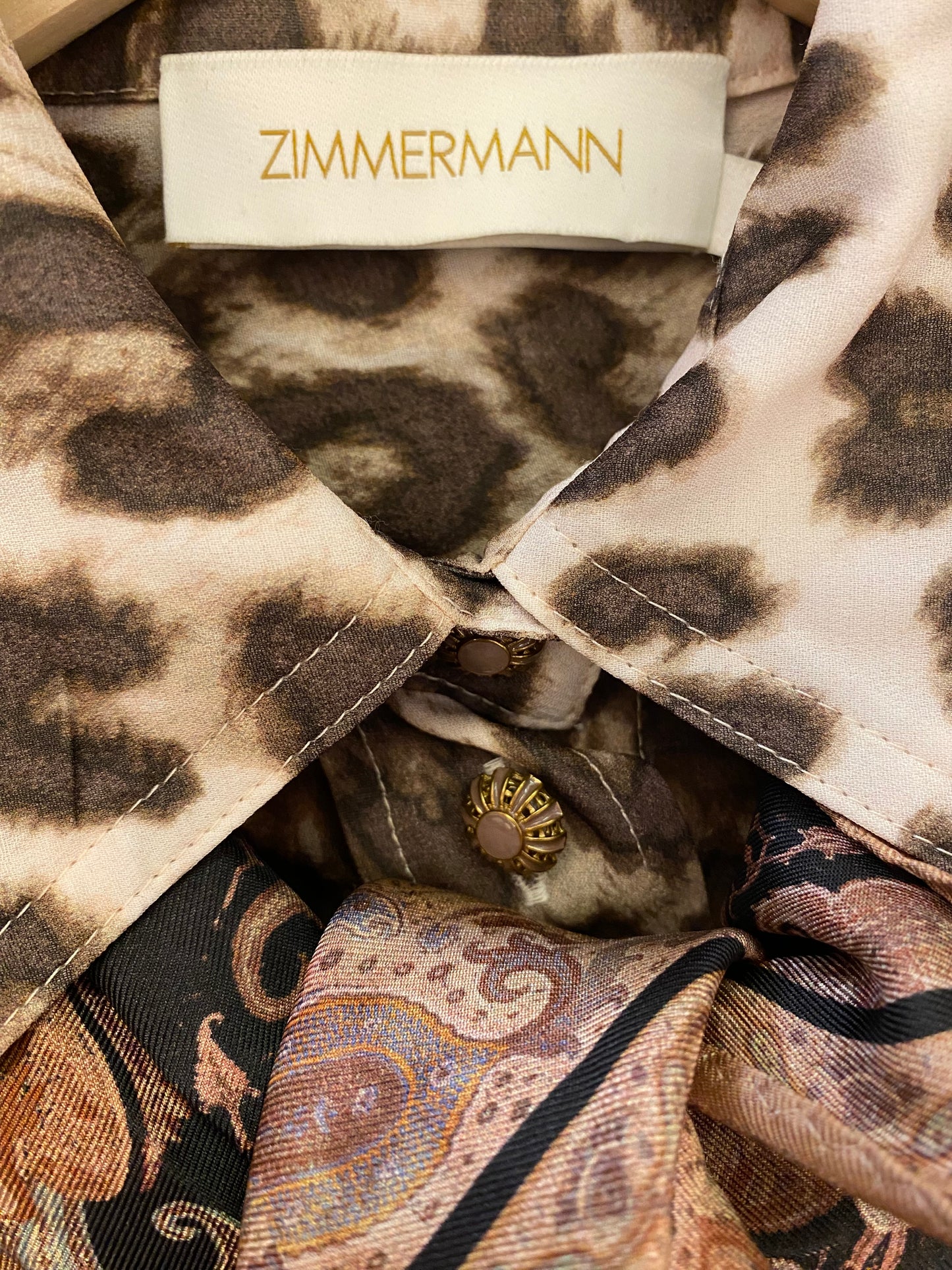 ZIMMERMANN Leopard-Print Shirt Size 1