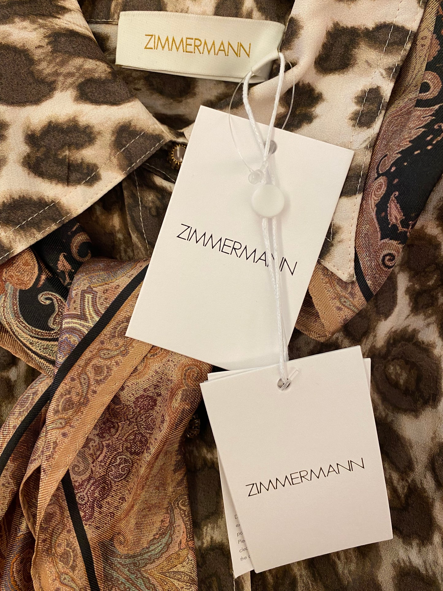 ZIMMERMANN Leopard-Print Shirt Size 1