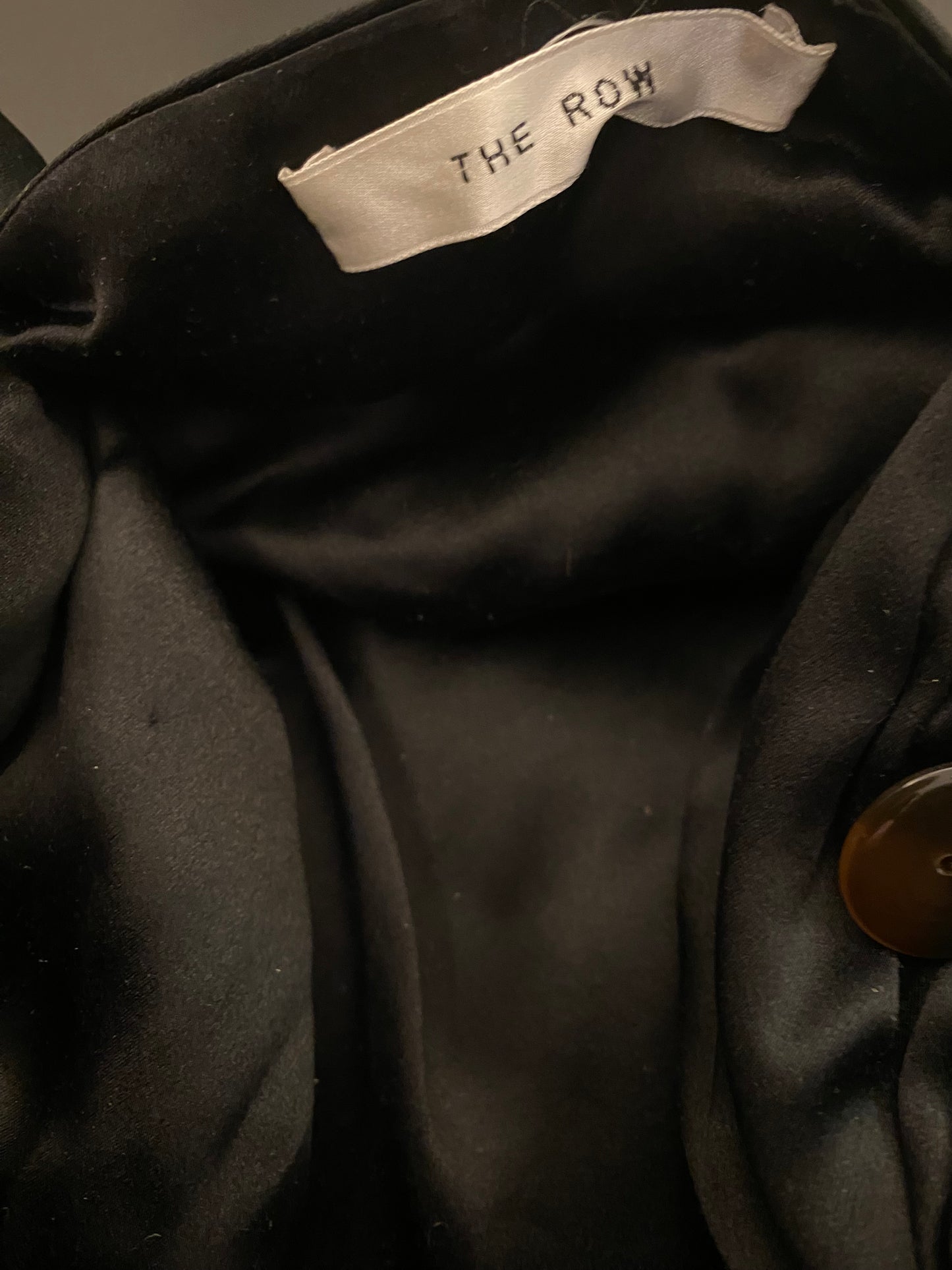 THE ROW Ascot Satin Bag Black