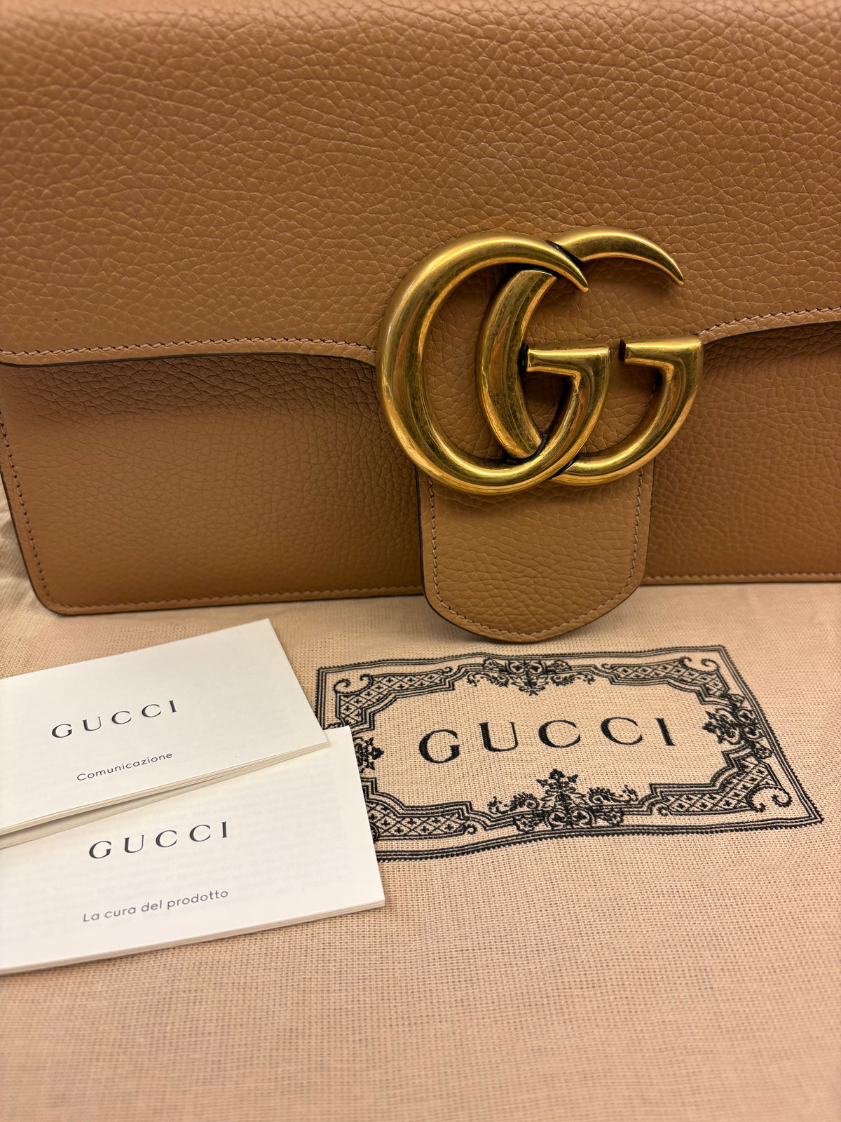 GUCCI GG Marmont Chain Flap Shoulder Bag
