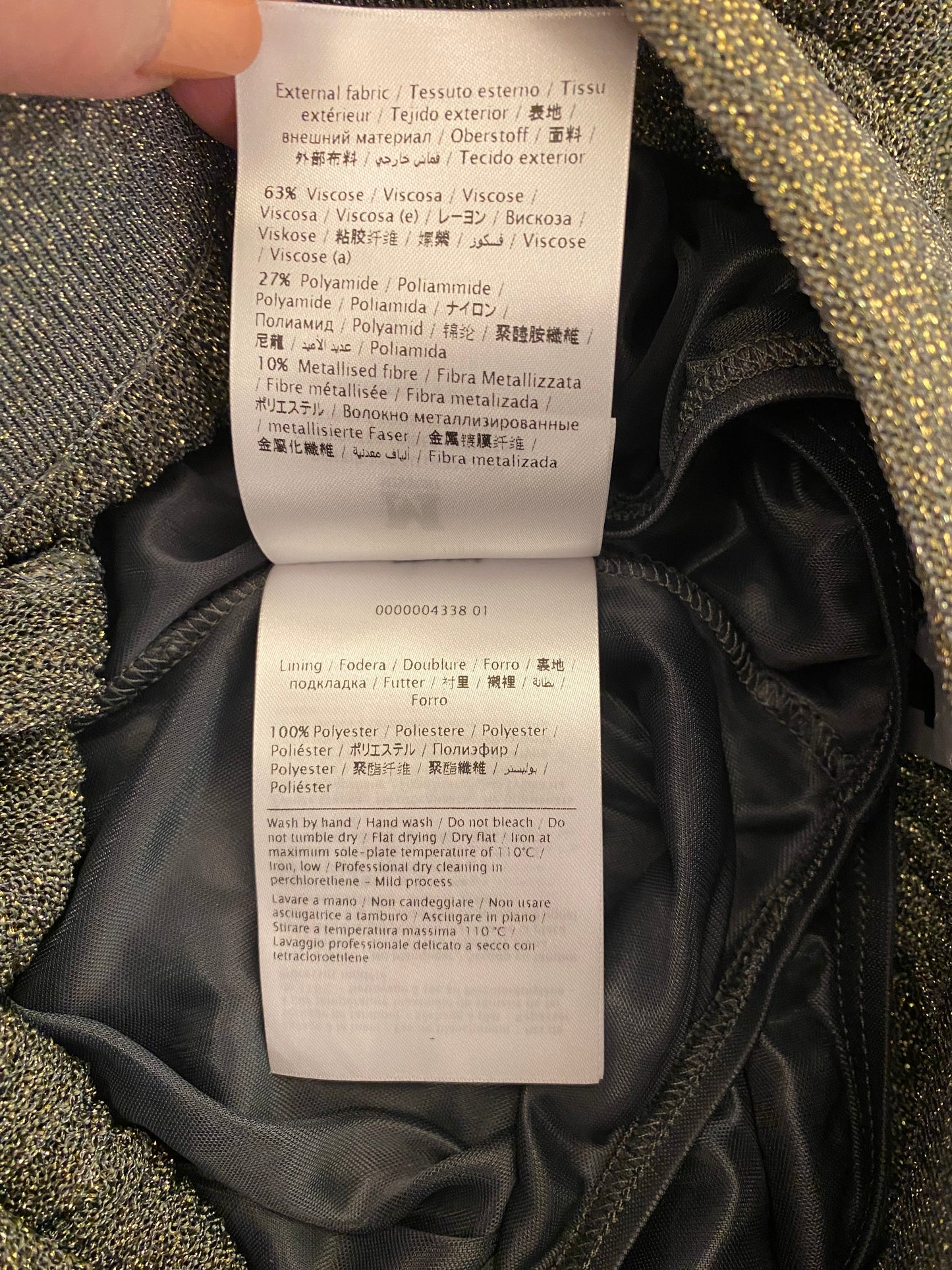 M MISSONI Gold Metallic Trousers Size It 40