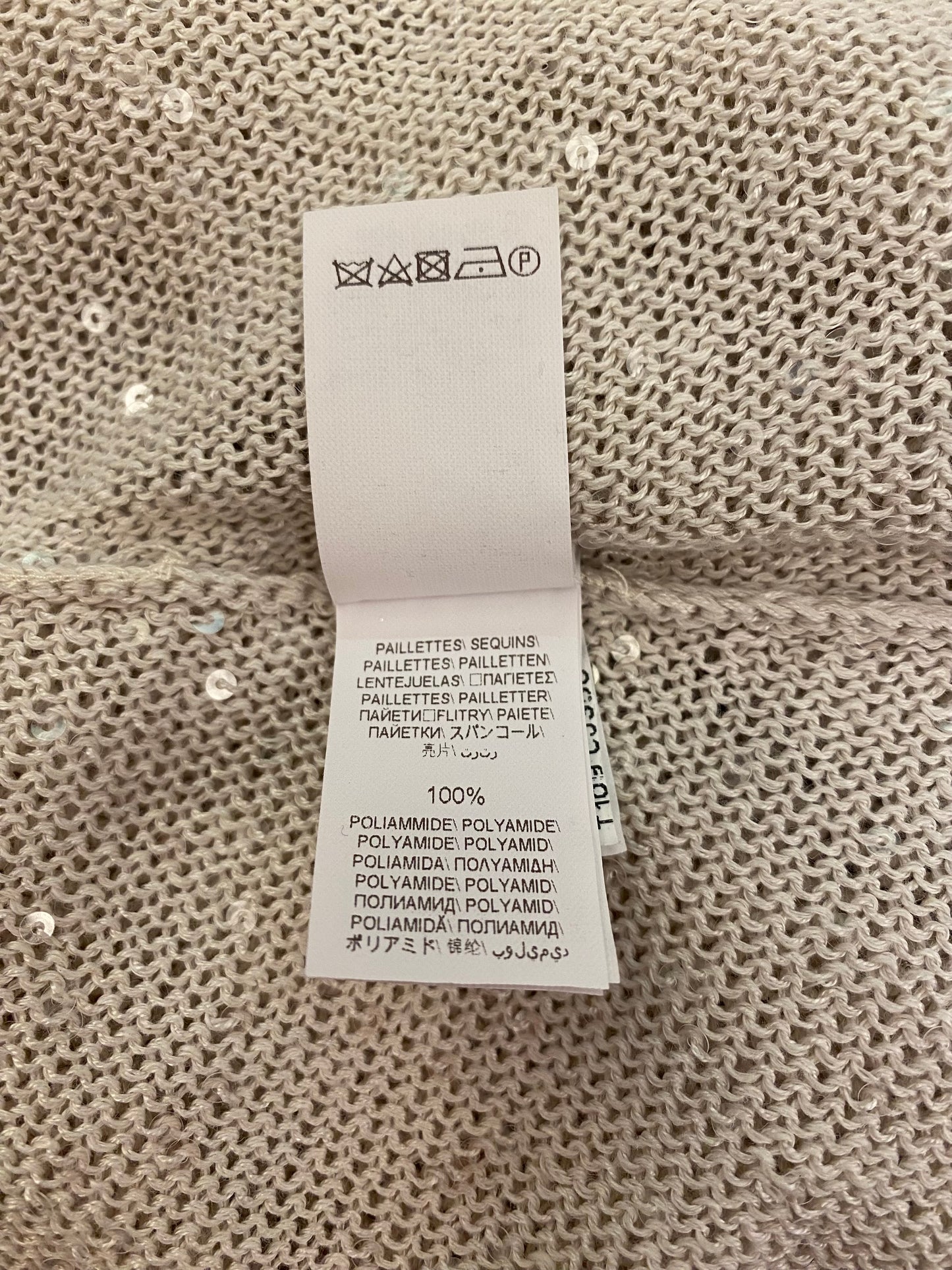 BRUNELLO CUCINELLI Linen Sequined Top Size L