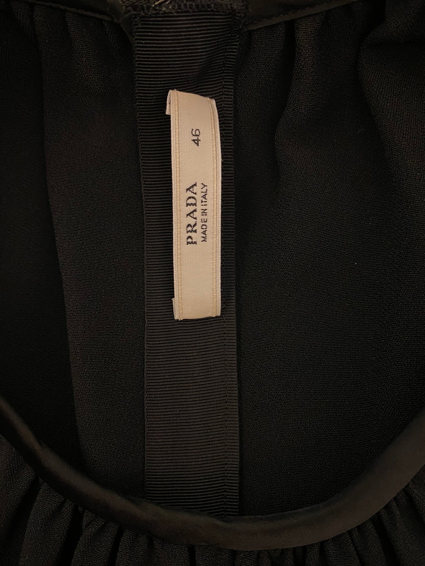 PRADA Black Sleeveless Top Size EU 40