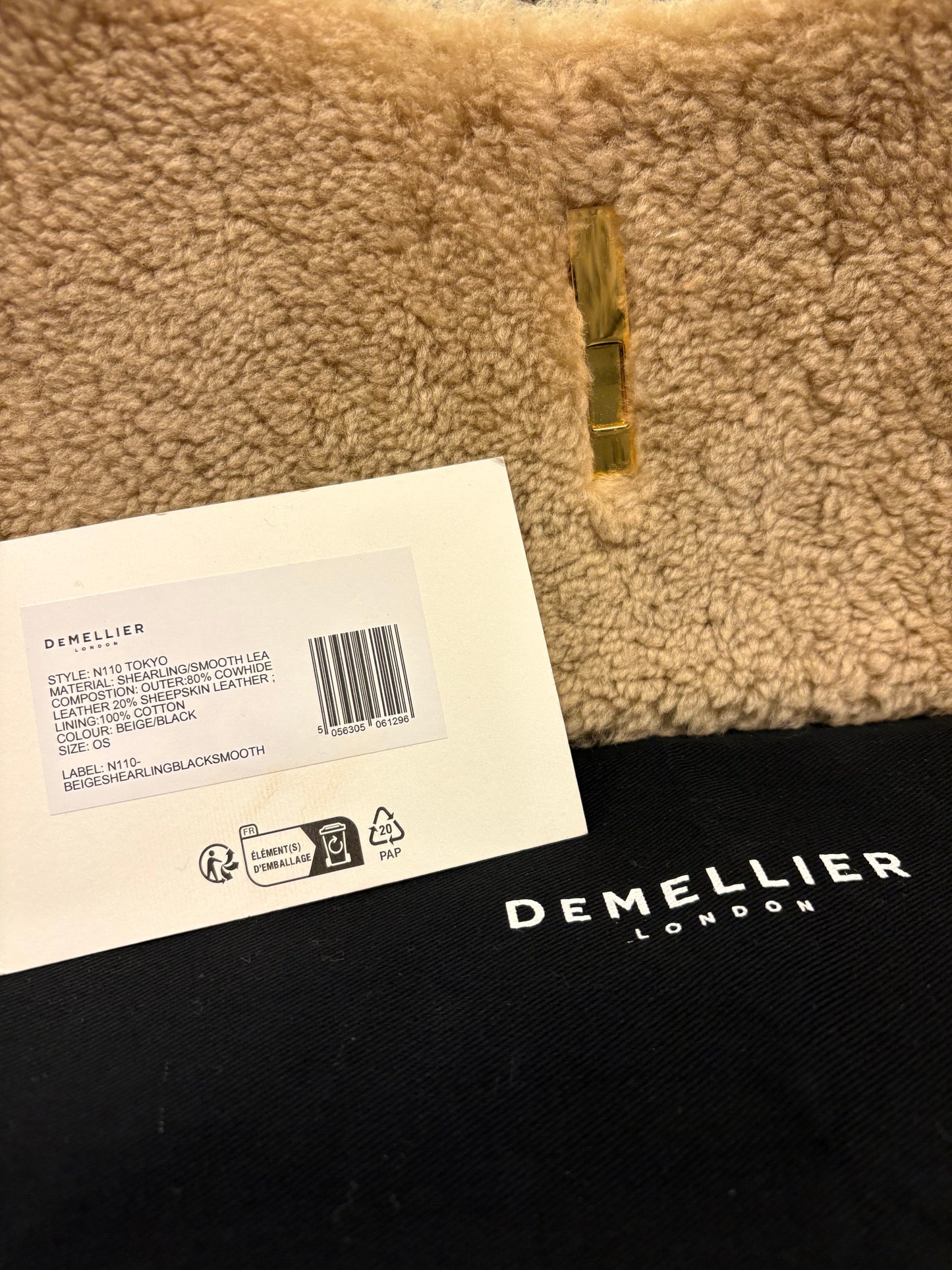 DEMELLIER The Tokyo Shearling Shoulder Bag