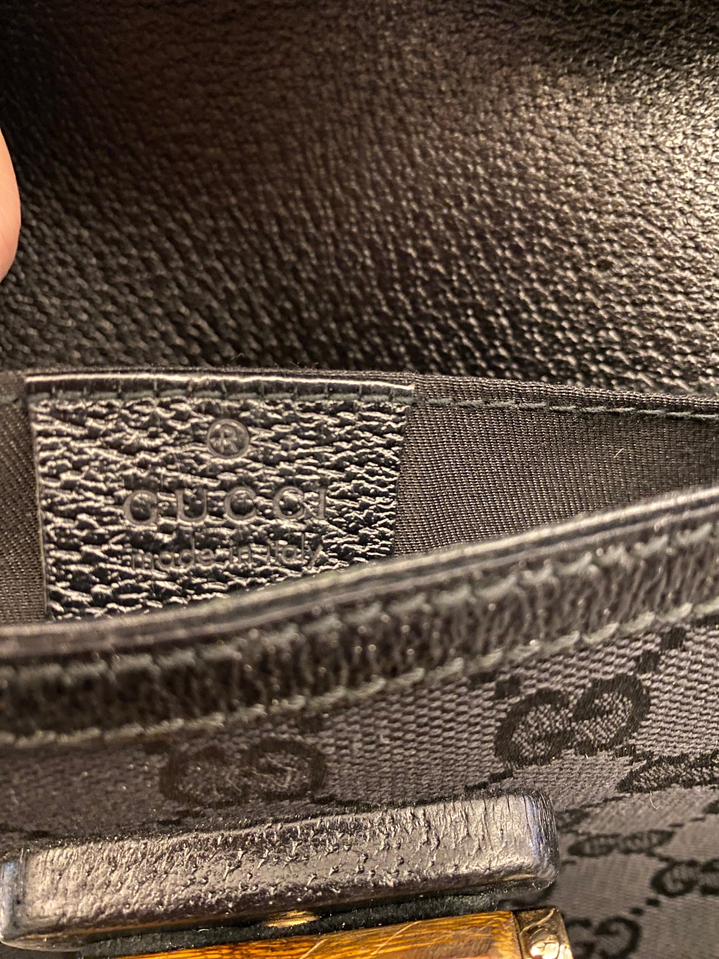 GUCCI Black Bamboo Chain Bag