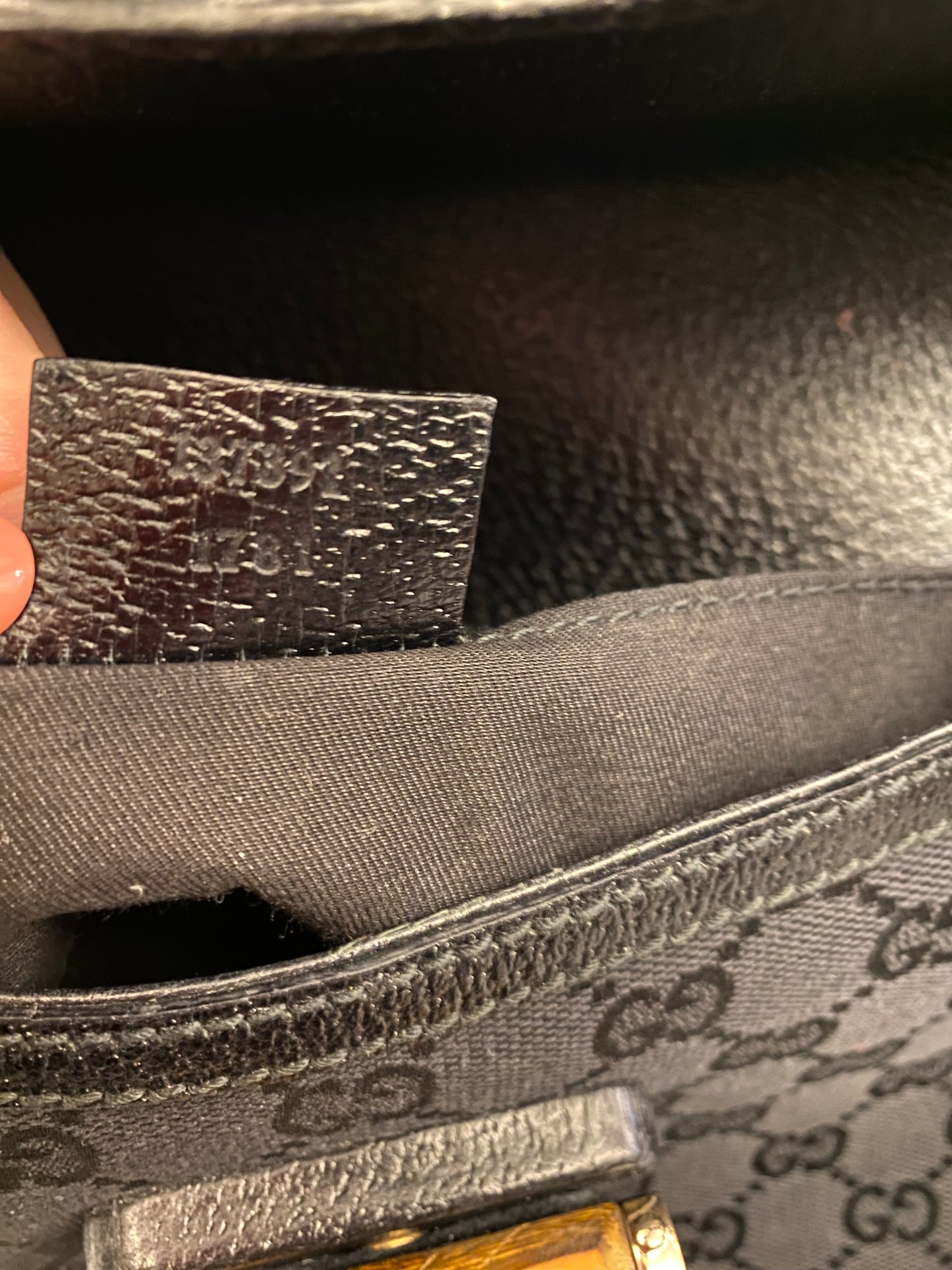 GUCCI Black Bamboo Chain Bag