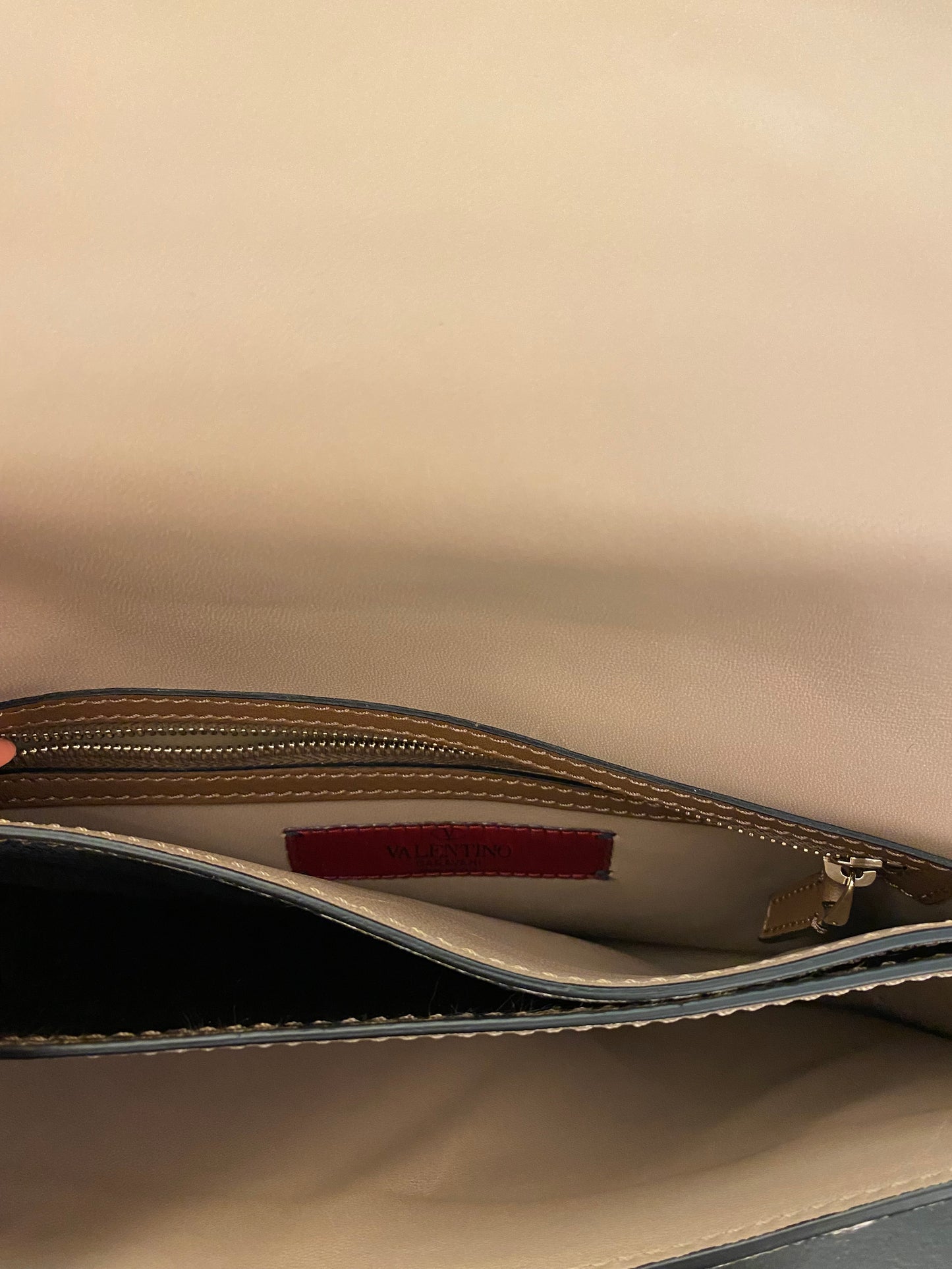 VALENTINO Leopard Print Rockstud Clutch Bag