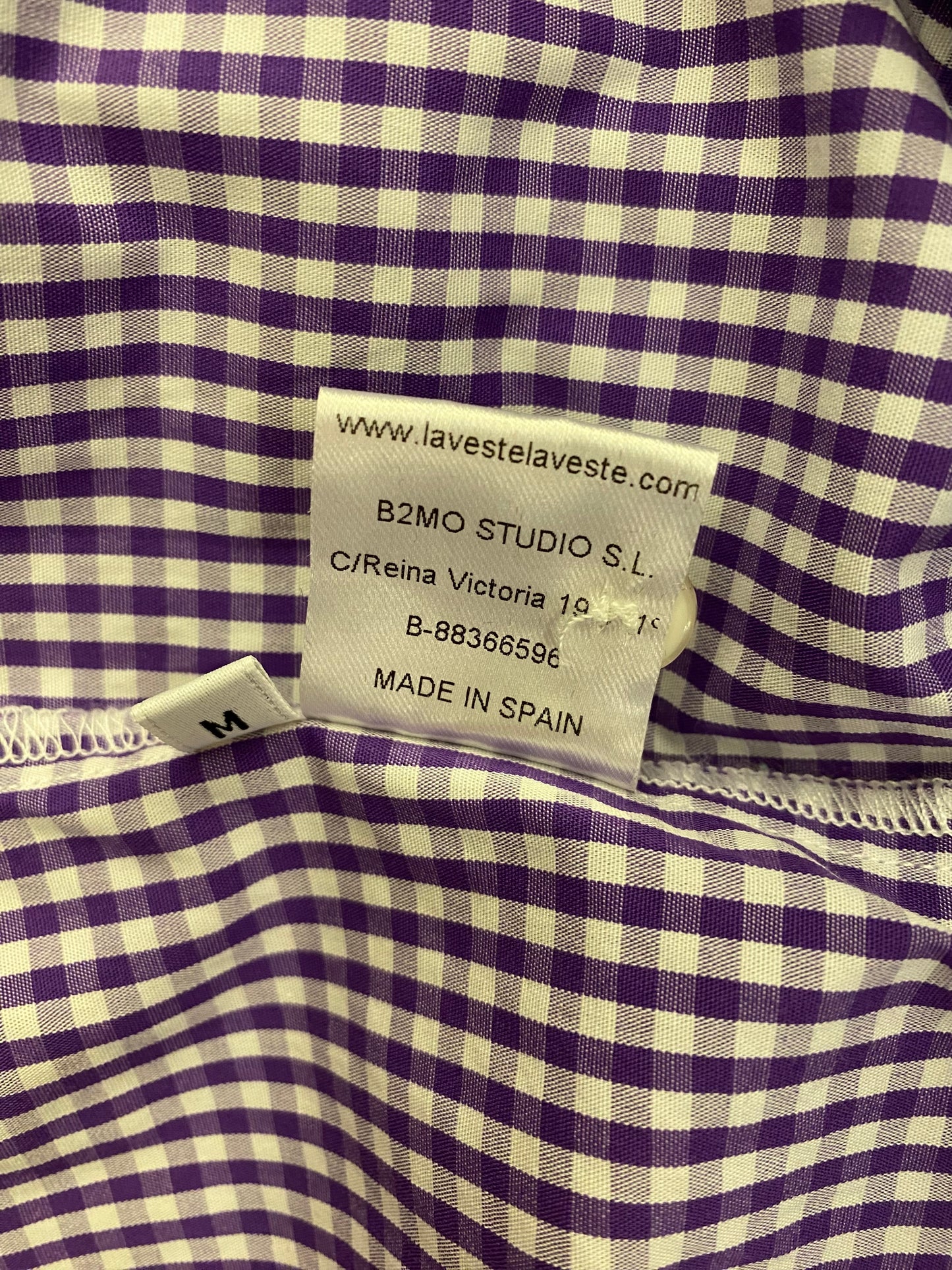 LA VESTE School Shirt Purple Size M