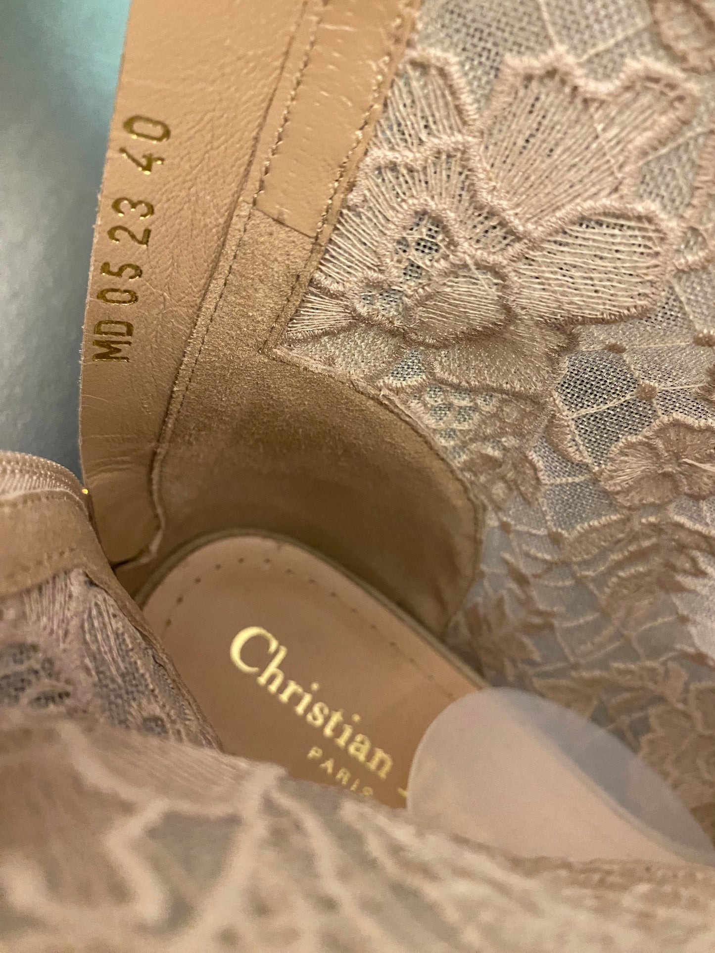 DIOR Naughtily-D Ankle Boots Beige Size 40