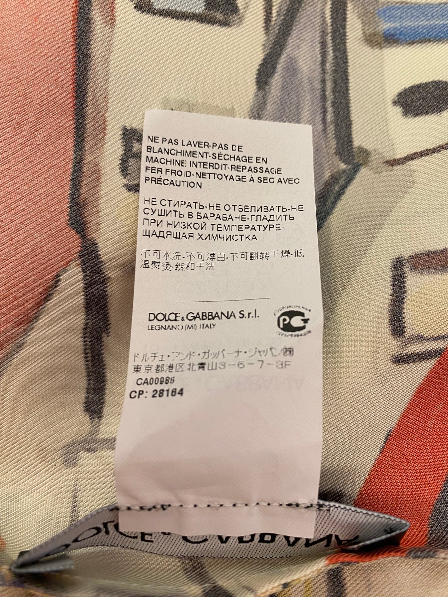 DOLCE & GABBANA Silk Print Top Size It 44 Eu 38/40