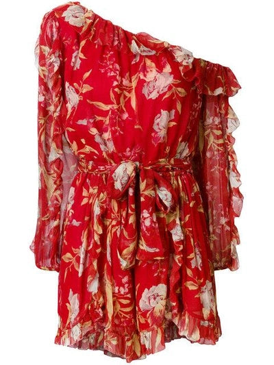 ZIMMERMANN One-Shoulder Silk Playsuit Size 1 /S