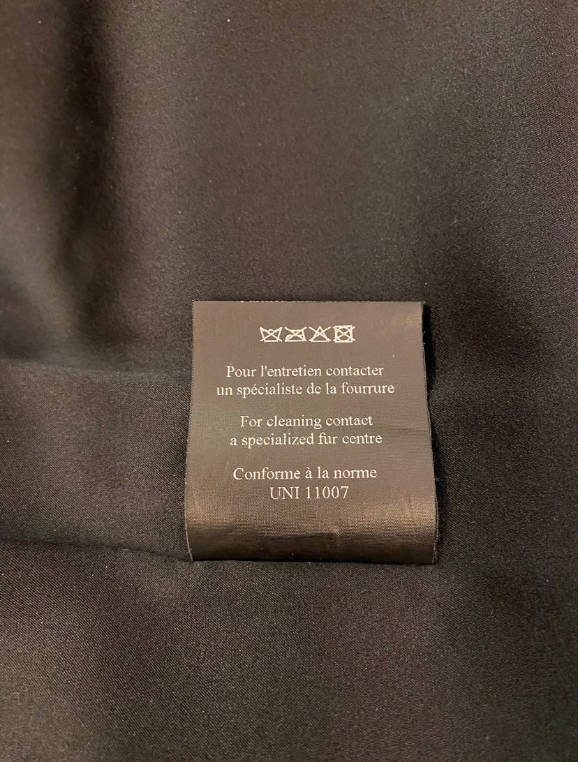 YVES SALOMON Raccoon & Fox Fur Coat Size Fr 40 Eu 38