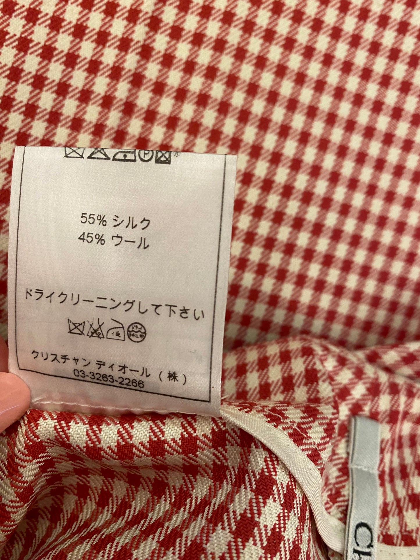 CHRISTIAN DIOR Wool/ Silk Red Pants Size F 40 Eu 38