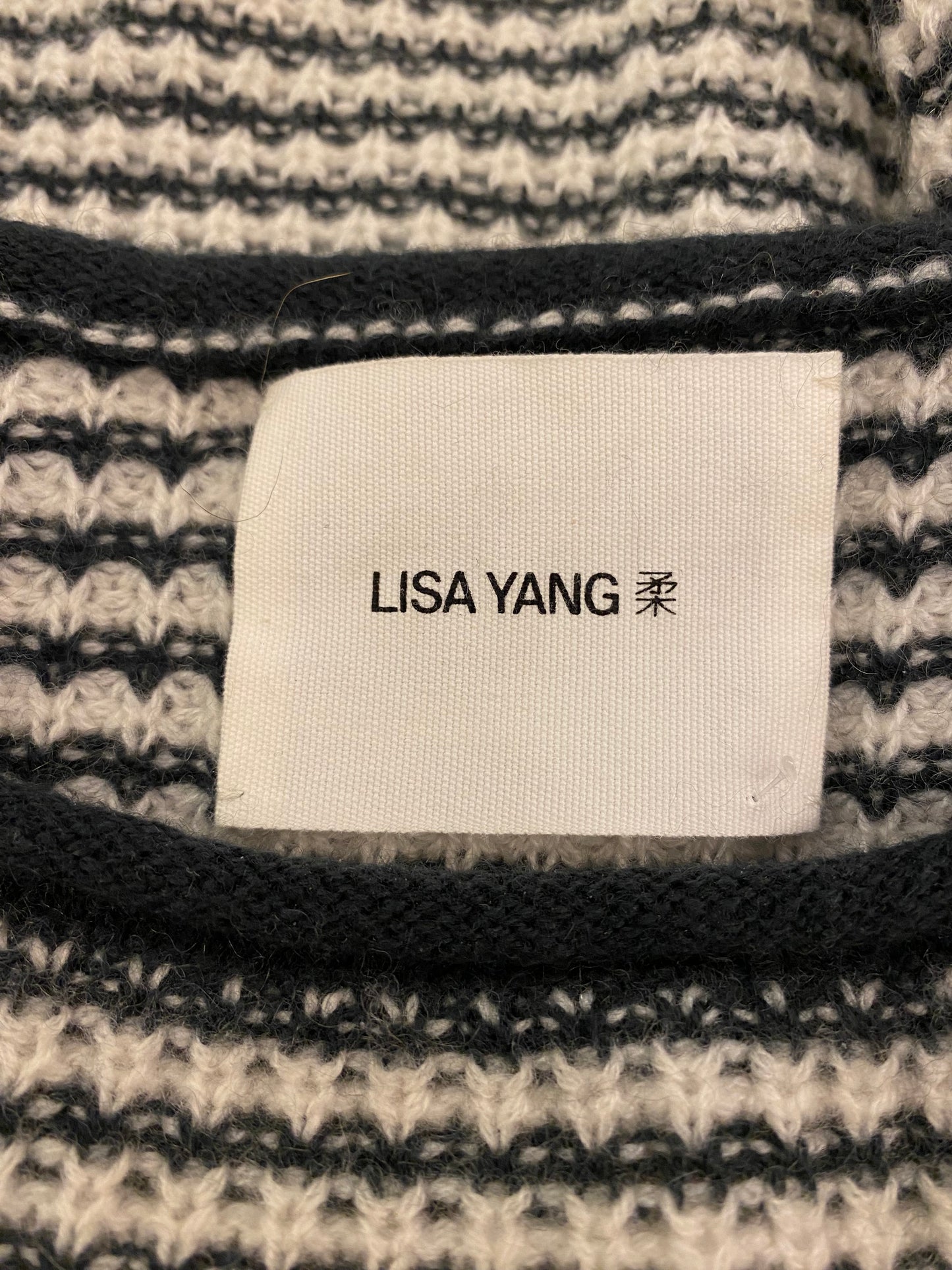 LISA YANG Cashmere Sweater Black/White Size 0/XS