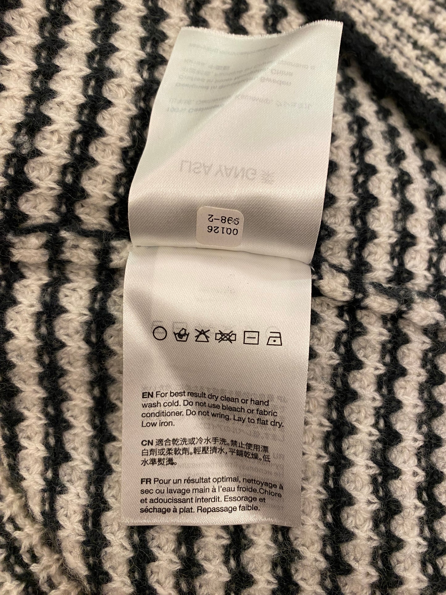 LISA YANG Cashmere Sweater Black/White Size 0/XS