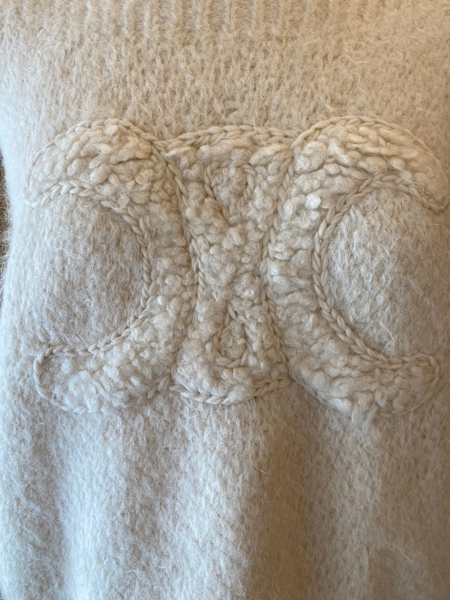 CELINE Boat Neck Triomphe Sweater Size S