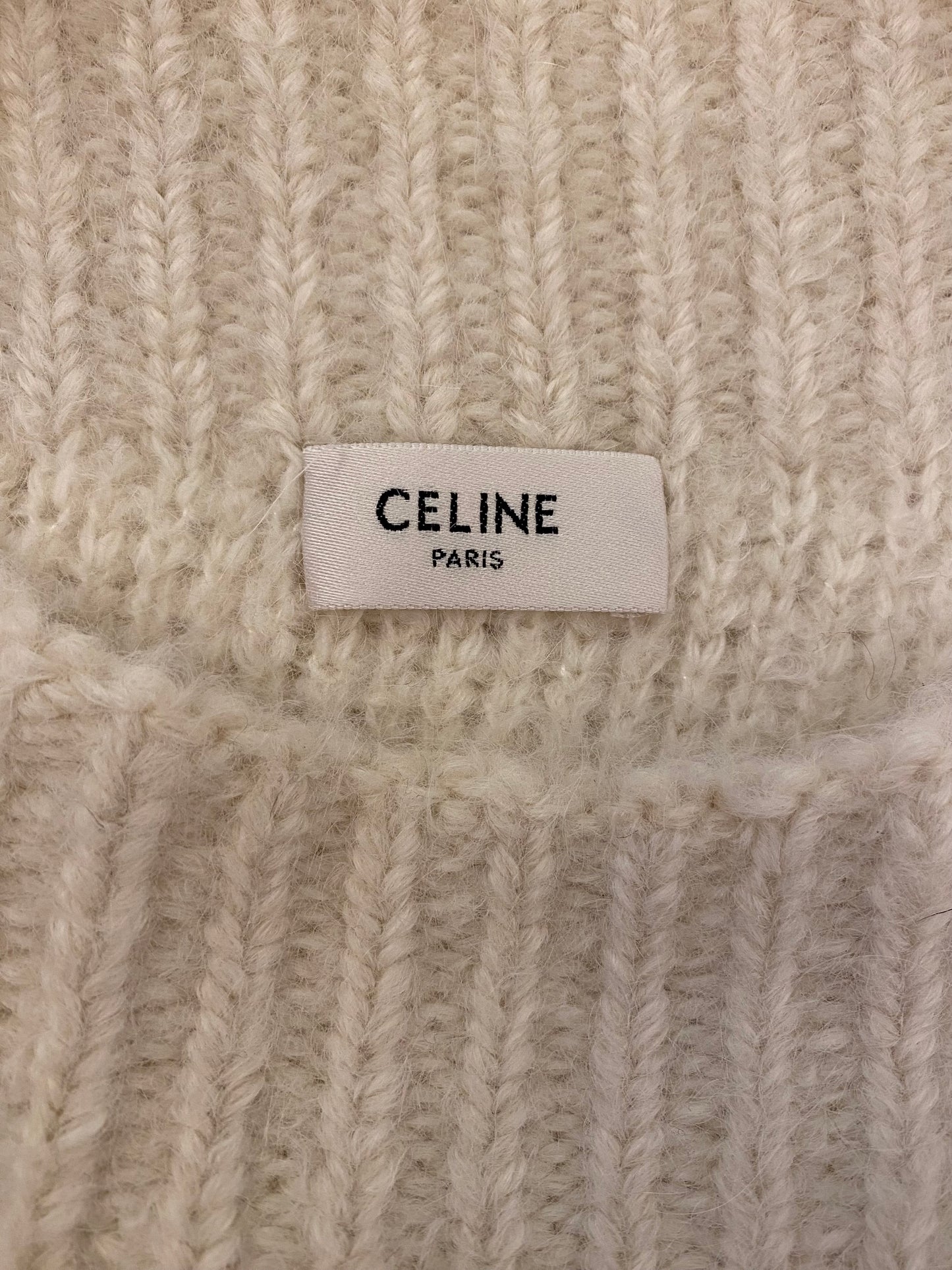 CELINE Boat Neck Triomphe Sweater Size S