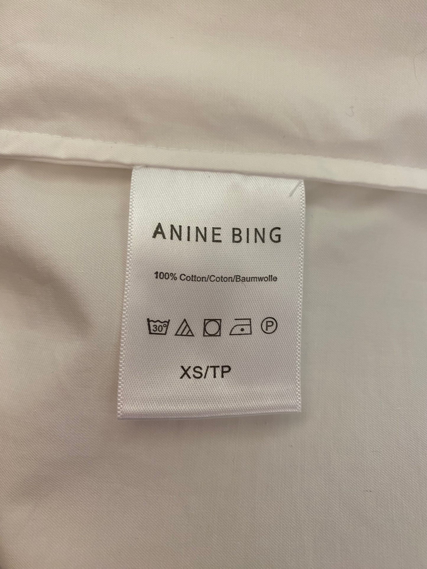 ANINE BING Aubrey Cotton Shirt Dress White Size XS