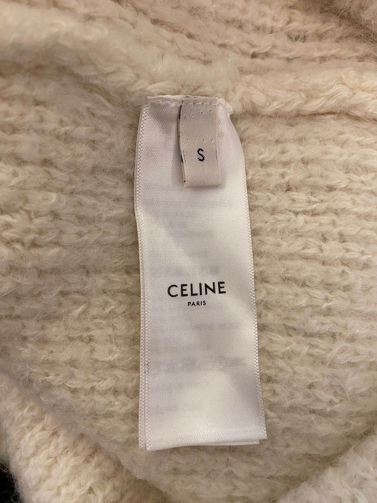CELINE Boat Neck Triomphe Sweater Size S