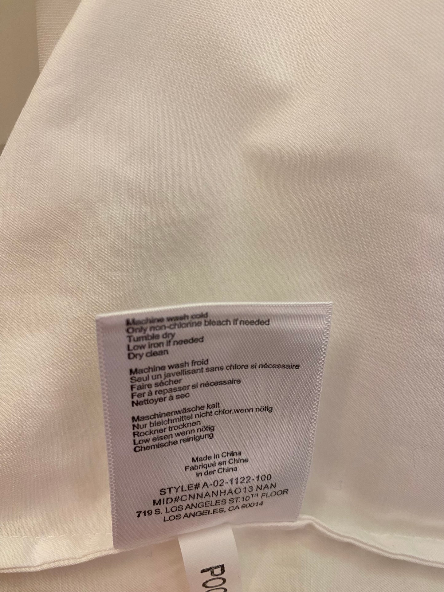 ANINE BING Aubrey Cotton Shirt Dress White Size XS
