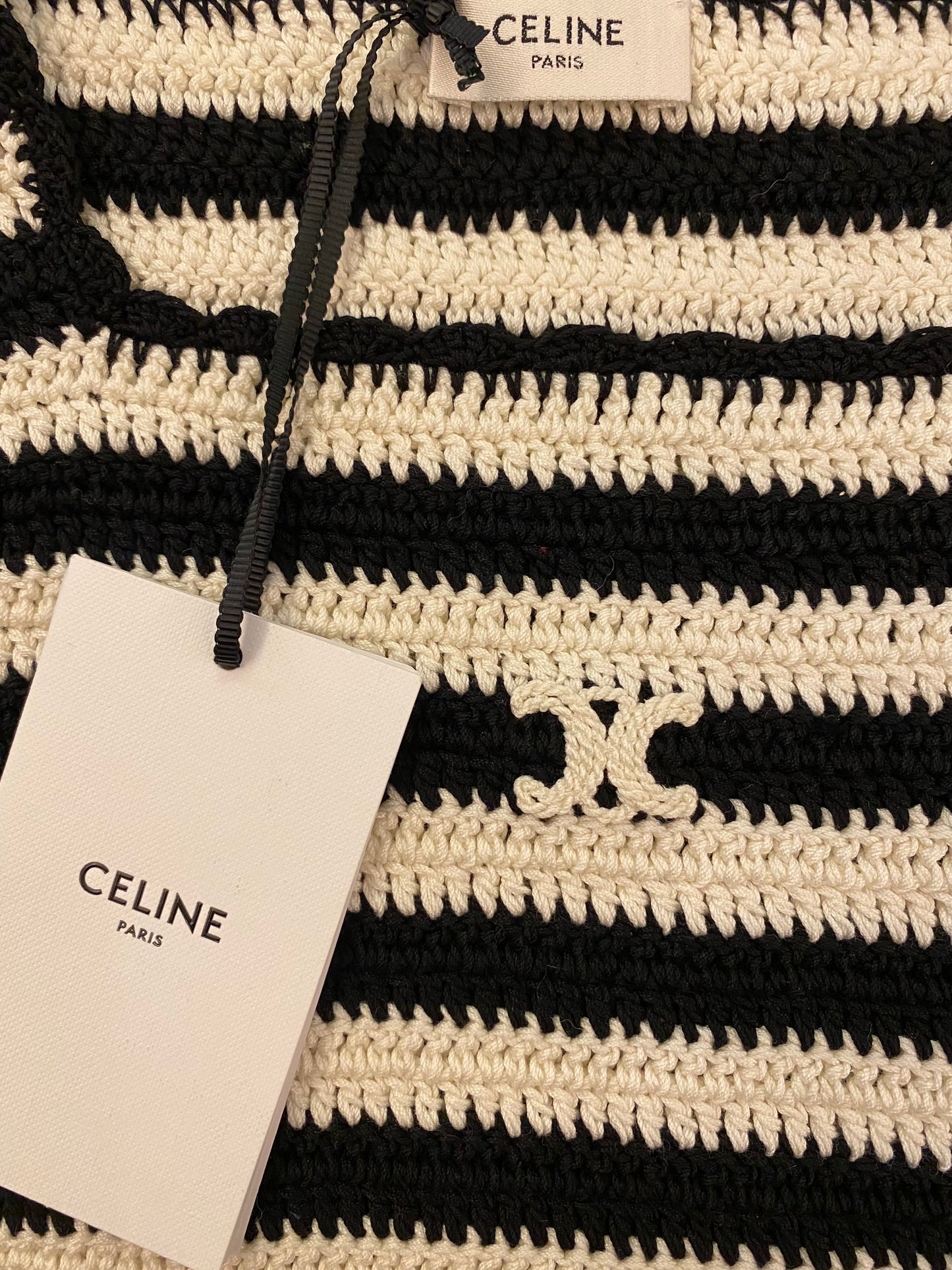 CELINE Crochet Crop Top Size M