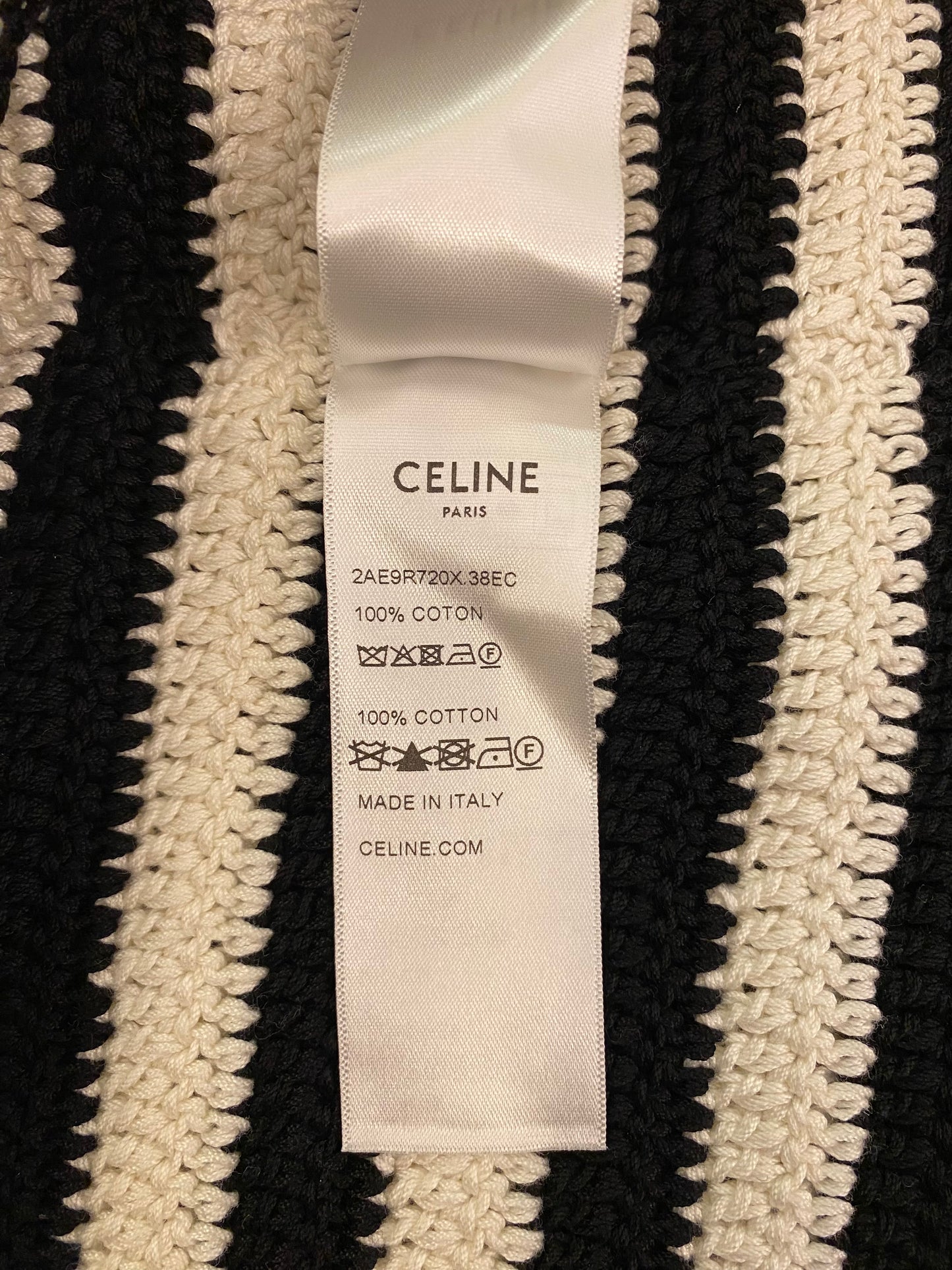 CELINE Crochet Crop Top Size M