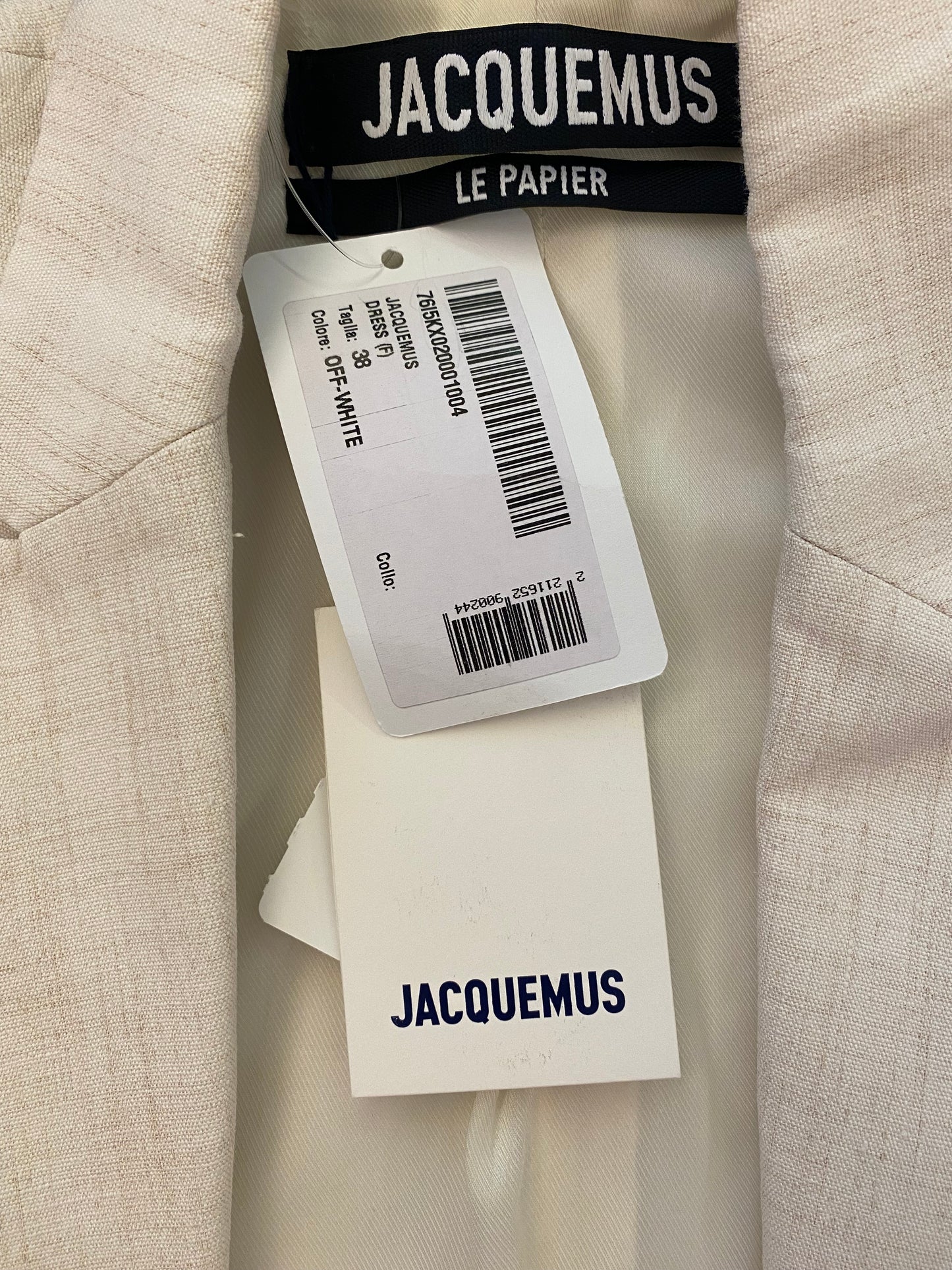 JACQUEMUS La Robe Bari Linen-blend Dress Size Eu 36