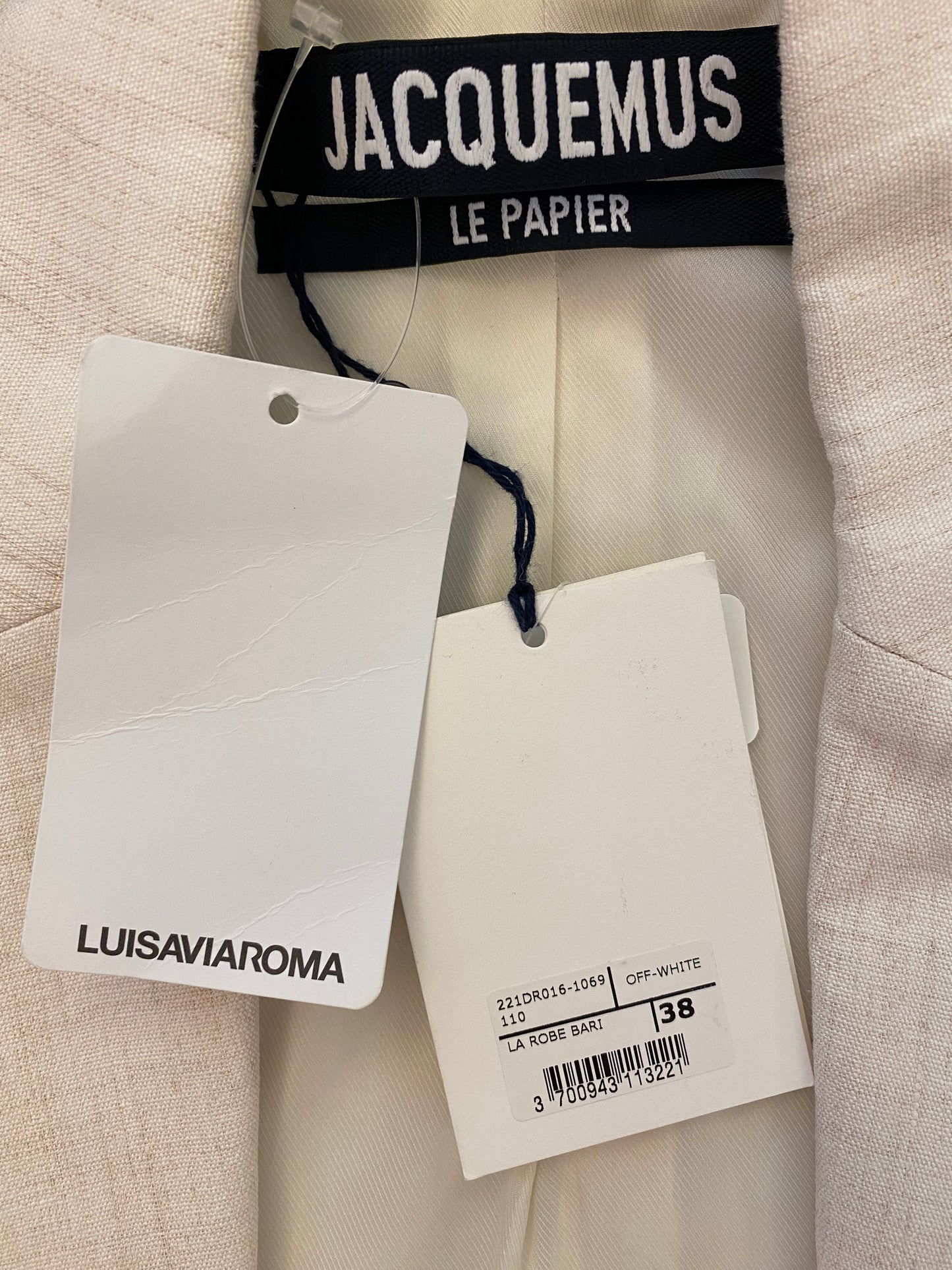 JACQUEMUS La Robe Bari Linen-blend Dress Size Eu 36