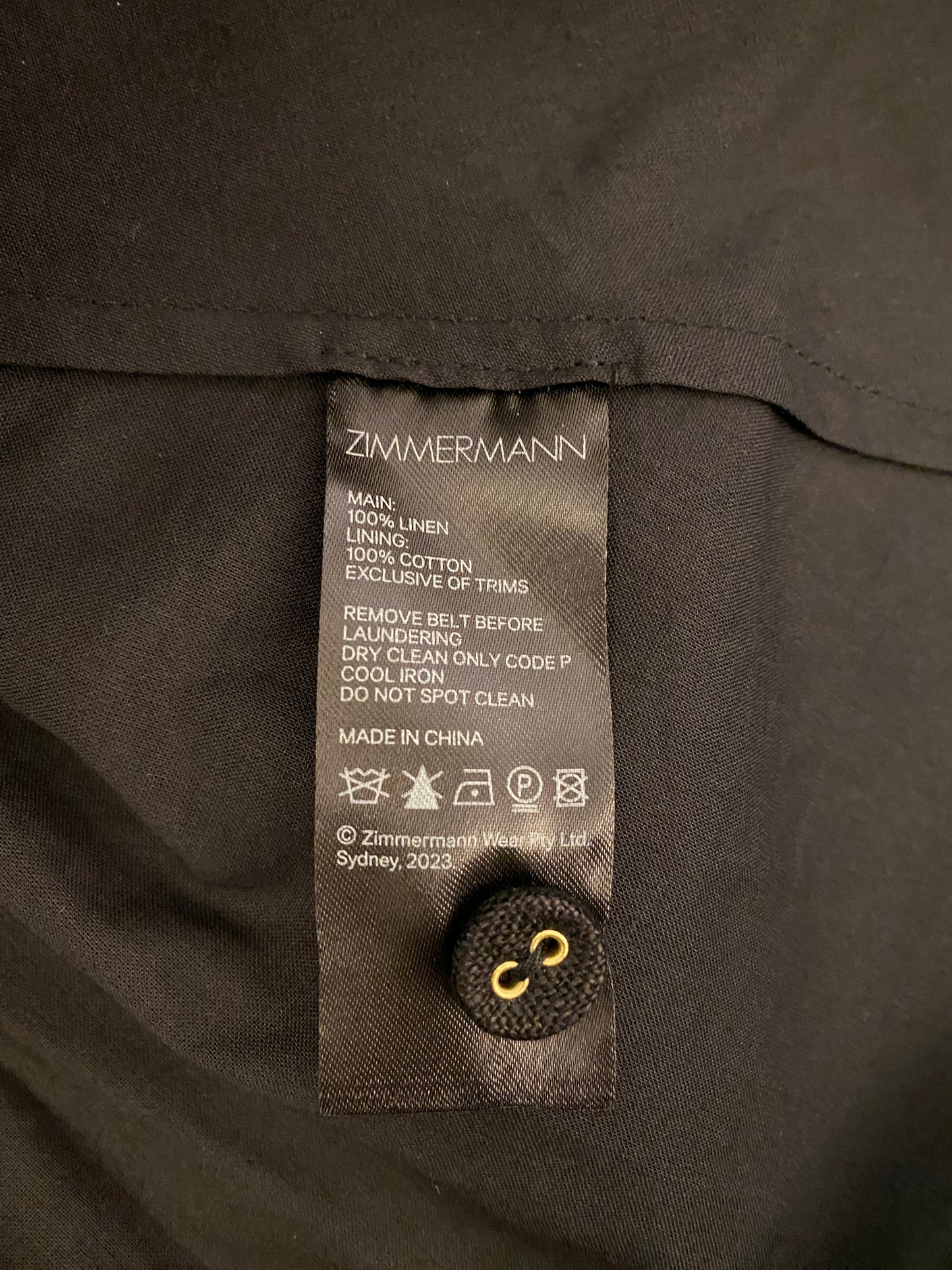 ZIMMERMANN Linen Halterneck Playsuit Size 1