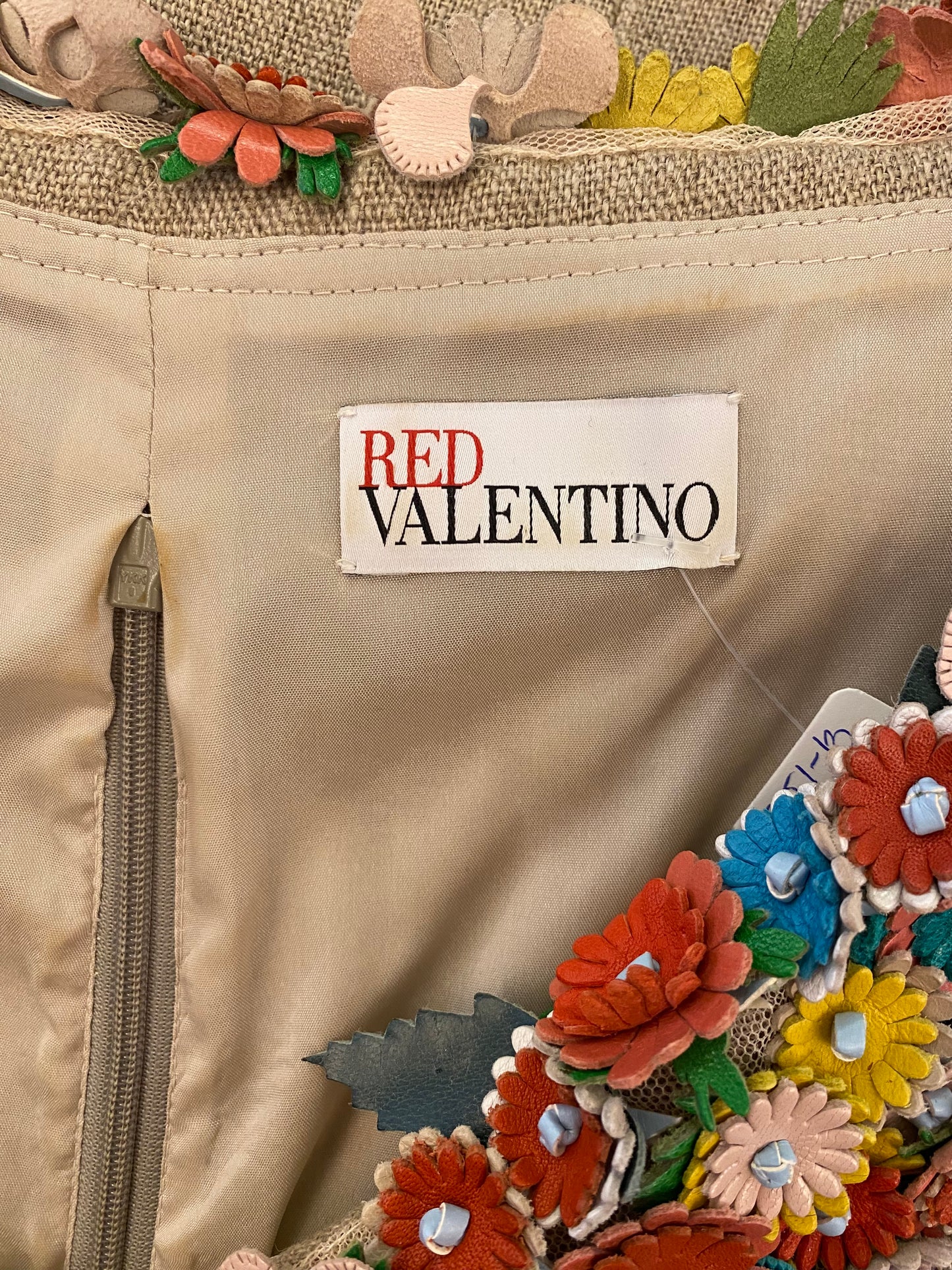RED VALENTINO Floral-Embroidered Dress Size It 44 Eu 38/40