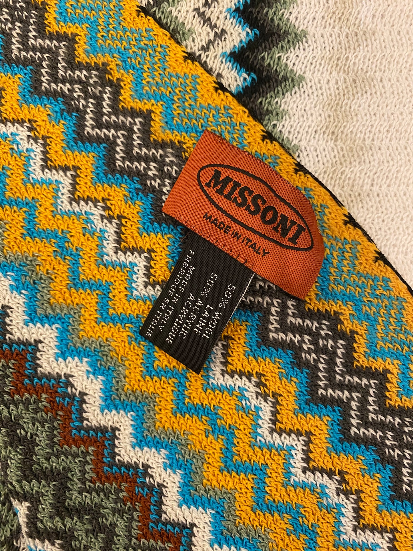 MISSONI Zigzag Intarsia Fine-Knit Scarf
