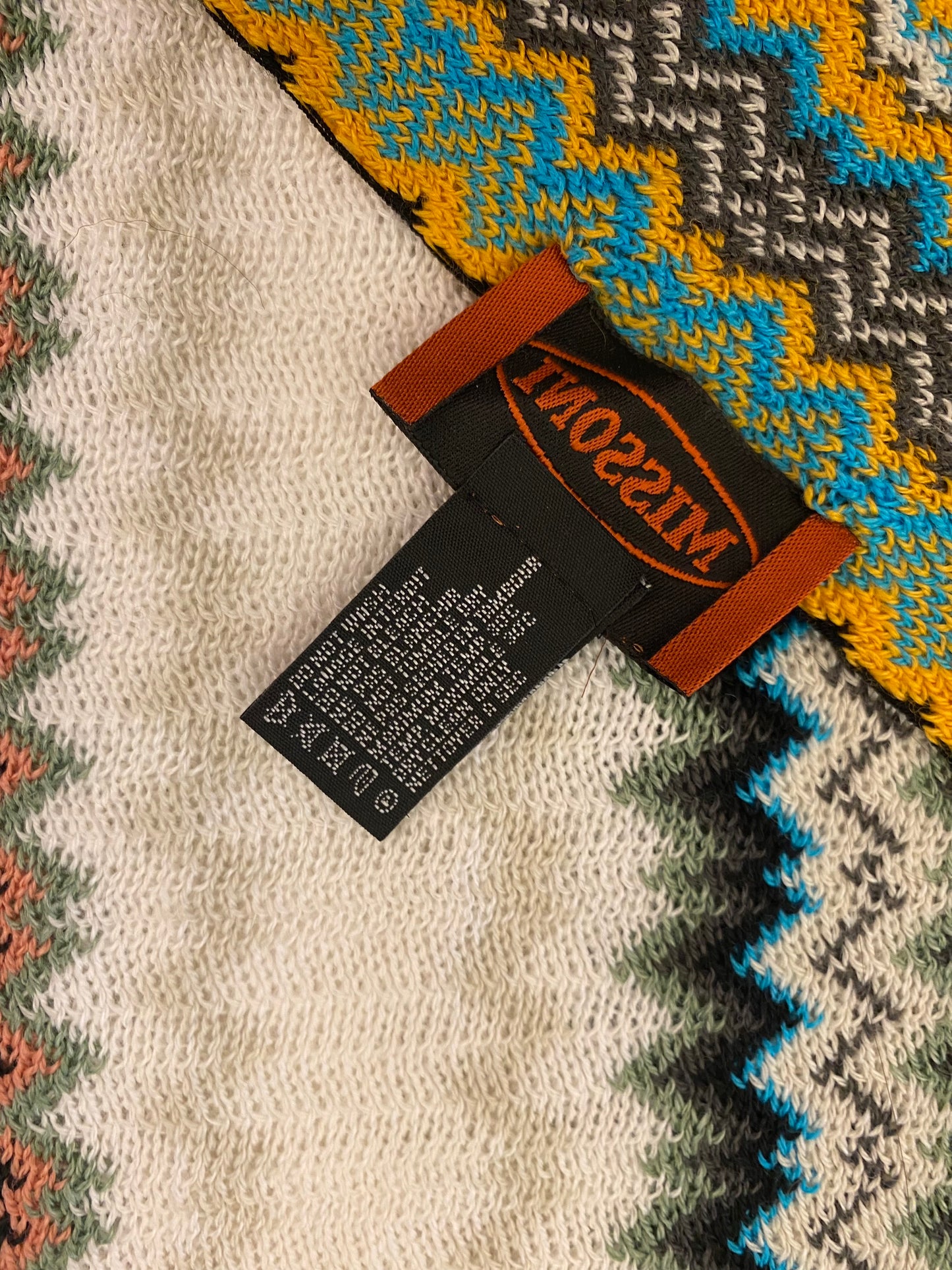 MISSONI Zigzag Intarsia Fine-Knit Scarf