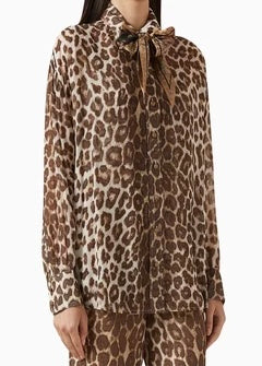 ZIMMERMANN Leopard-Print Shirt Size 1