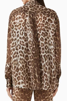 ZIMMERMANN Leopard-Print Shirt Size 1
