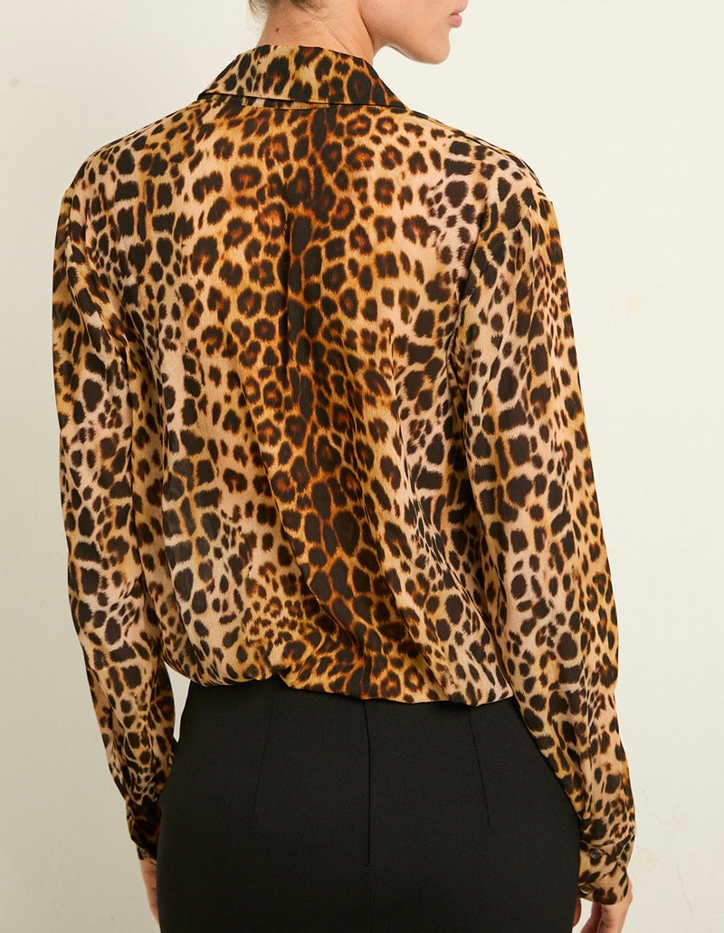 ALEX RIVIÈRE STUDIO Leopard-Print Shirt Size 36