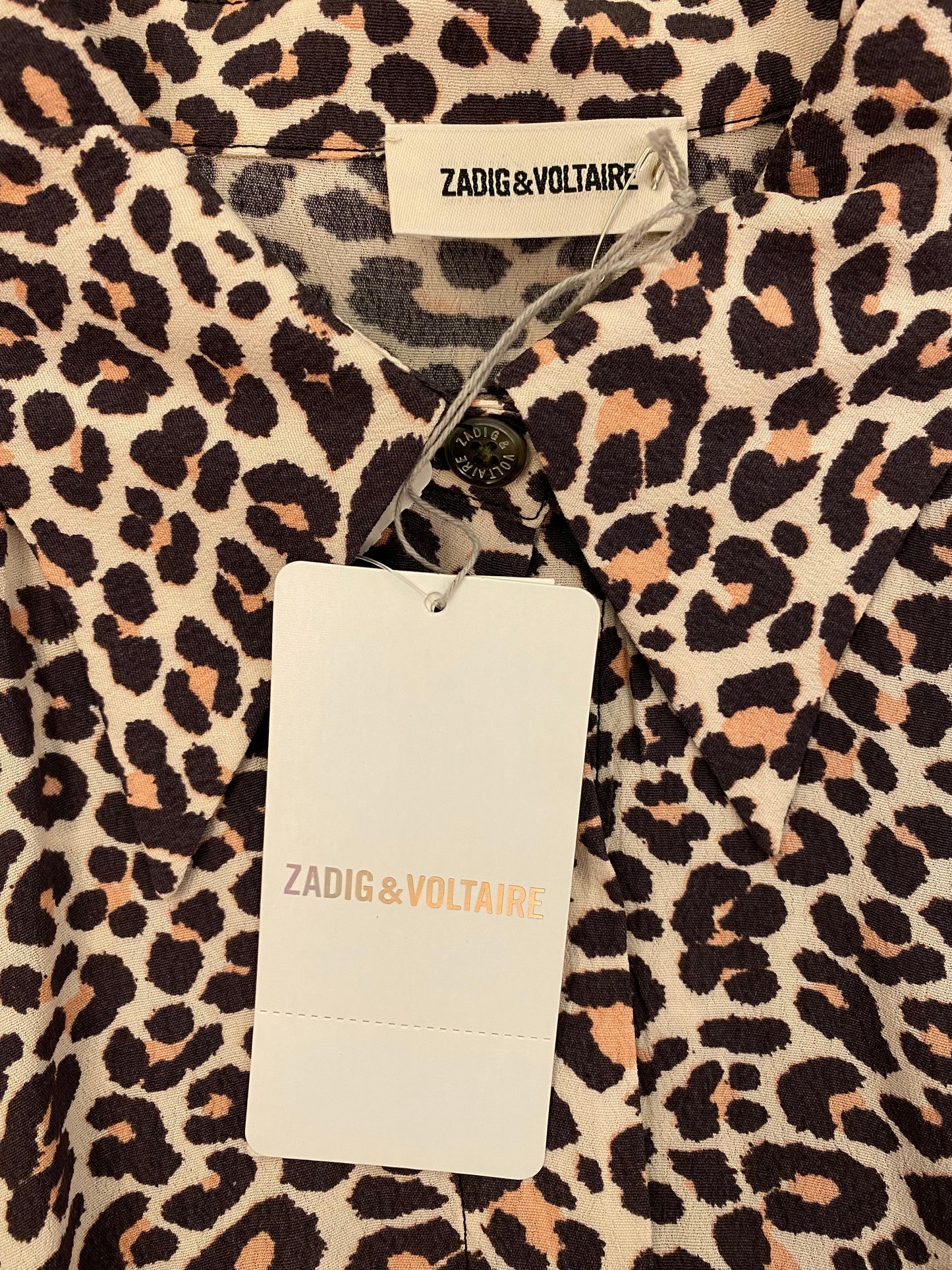 ZADIG & VOLTAIRE Leopard-Print Blouse Size M