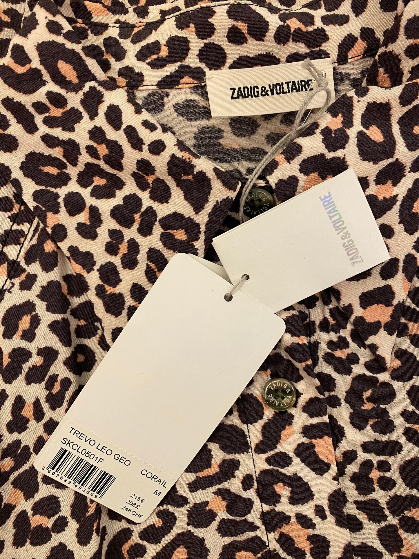 ZADIG & VOLTAIRE Leopard-Print Blouse Size M